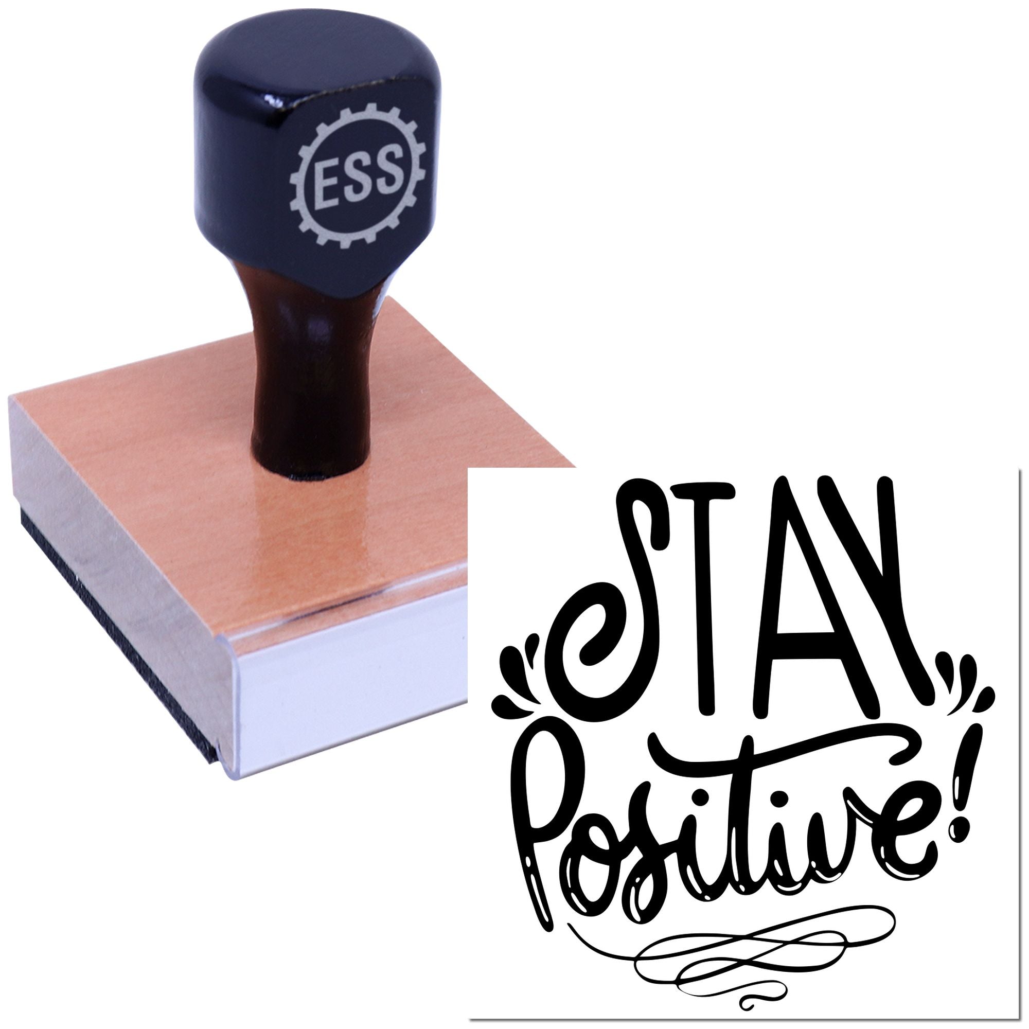 Optimistic Lettering Artwork Card Making Rubber Stamp