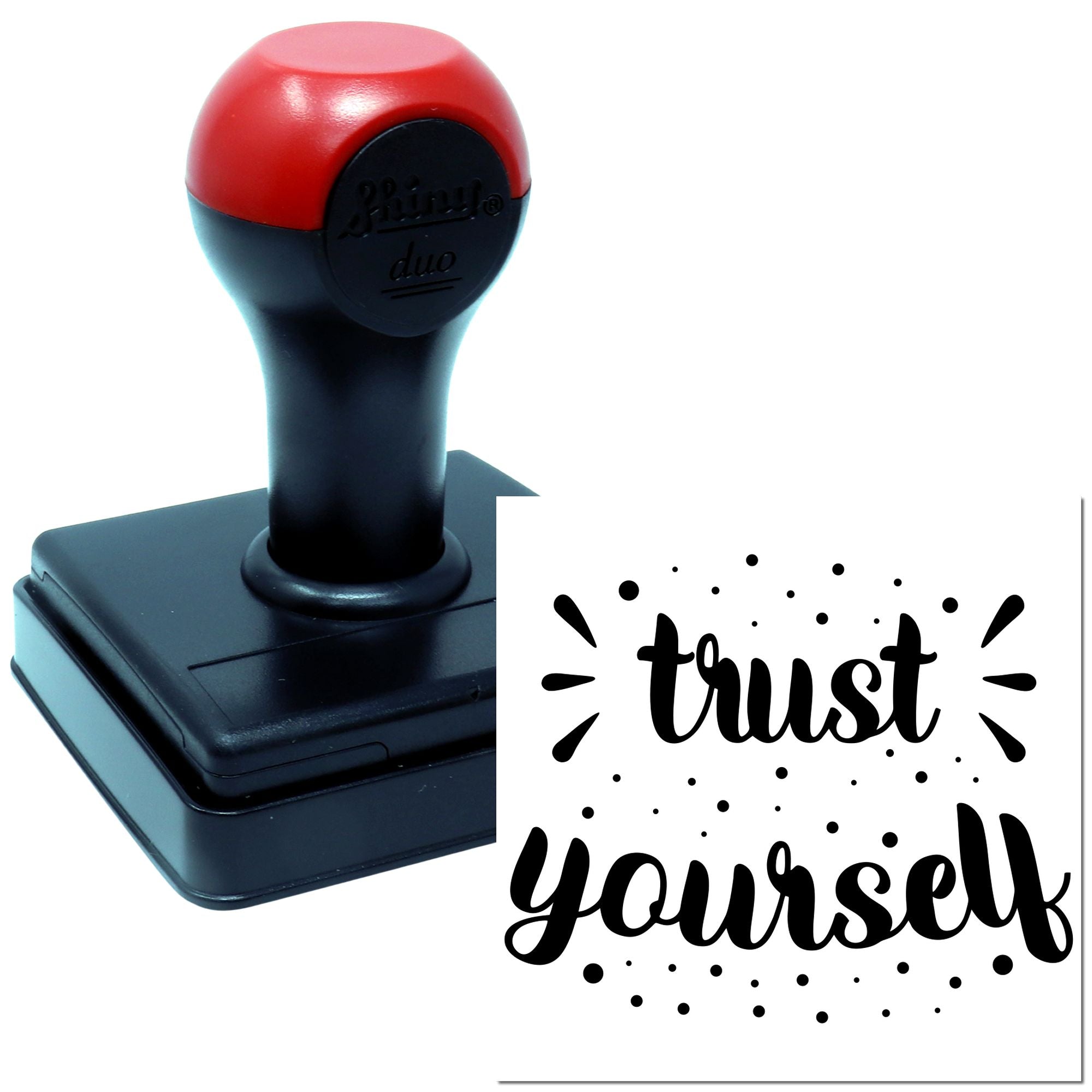 Duo Handlettered "Trust Yourself" Motivational Print Hand Stamp