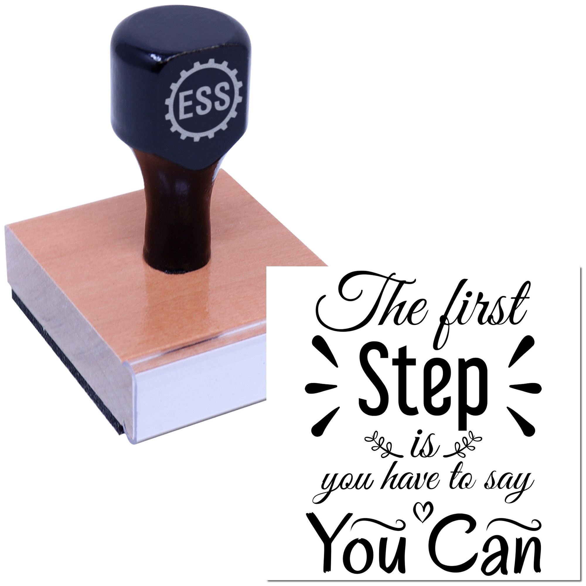 Empowerment Through Affirmation Journaling Rubber Stamp