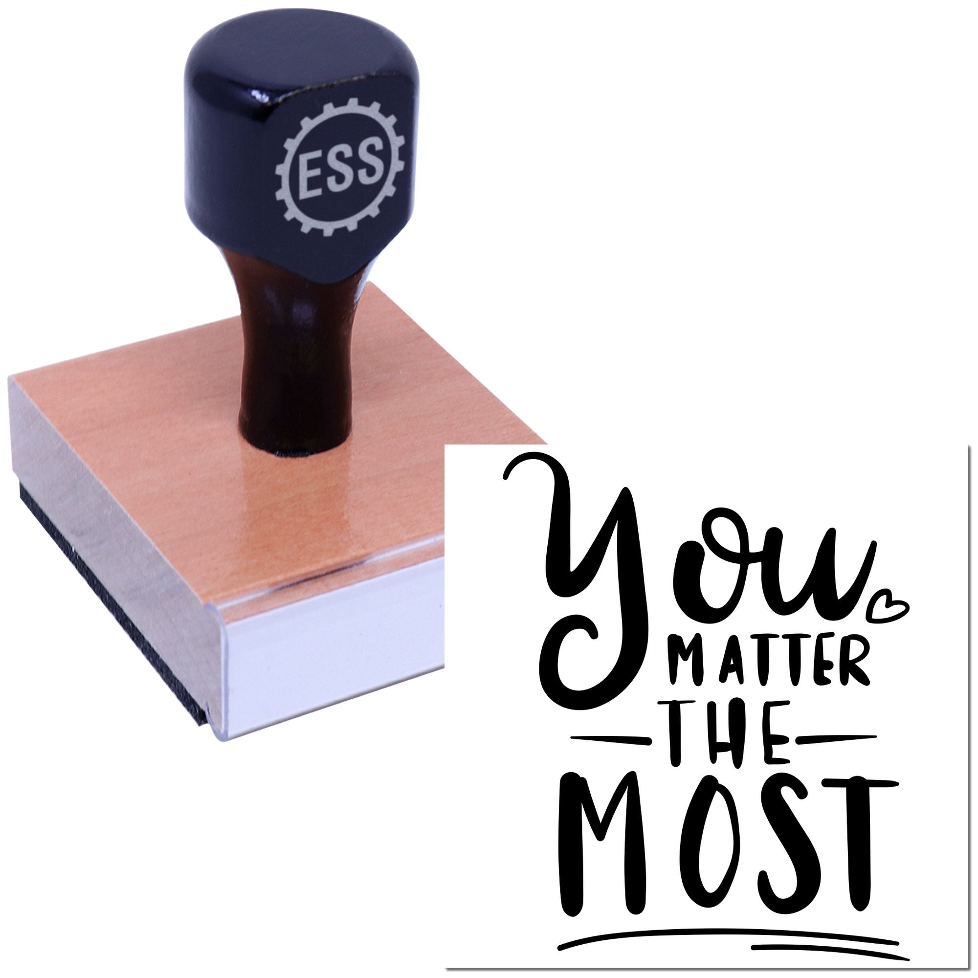 You Matter Reminder Greeting Card Rubber Stamp