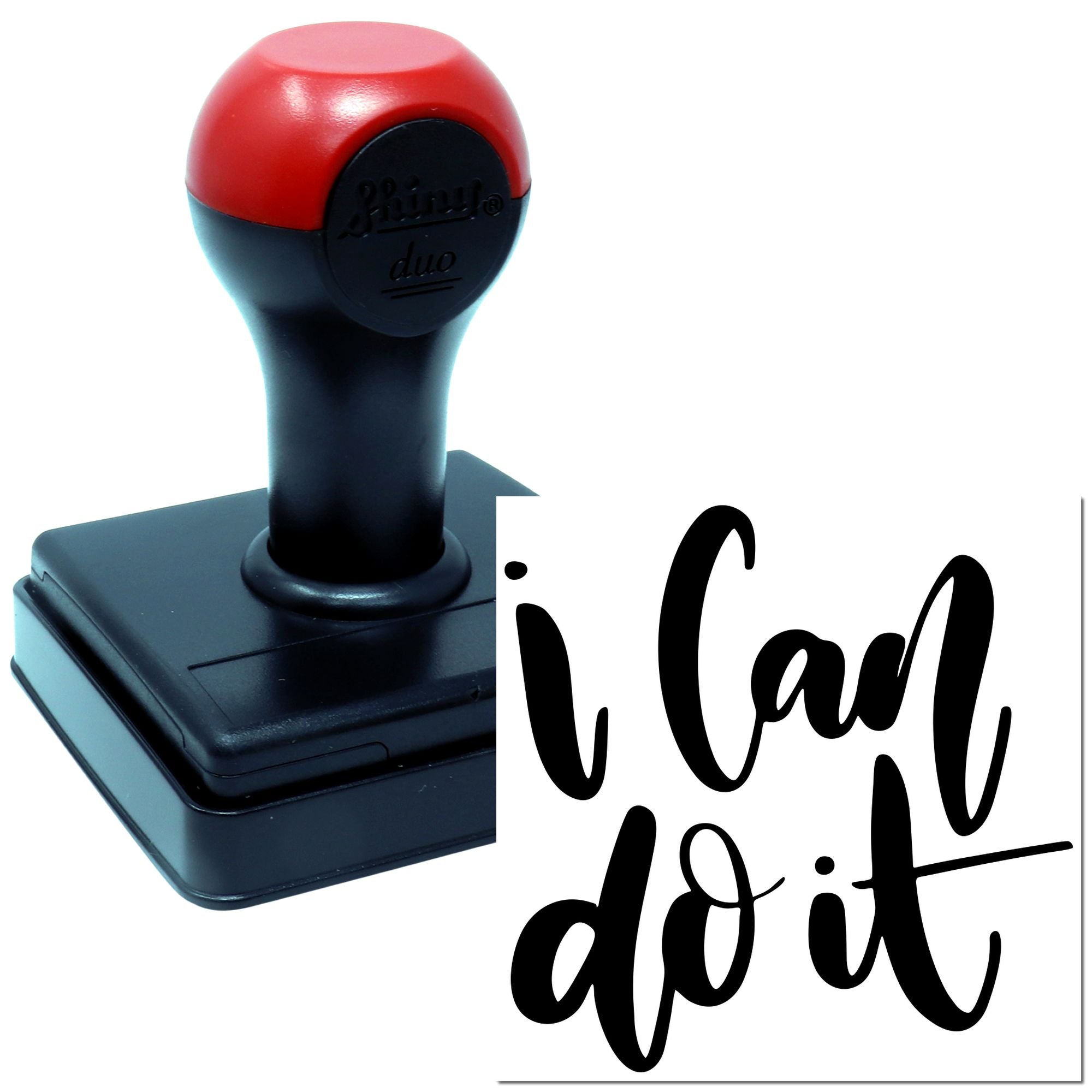Duo Hand-Lettered I Can Do It Hand Stamp