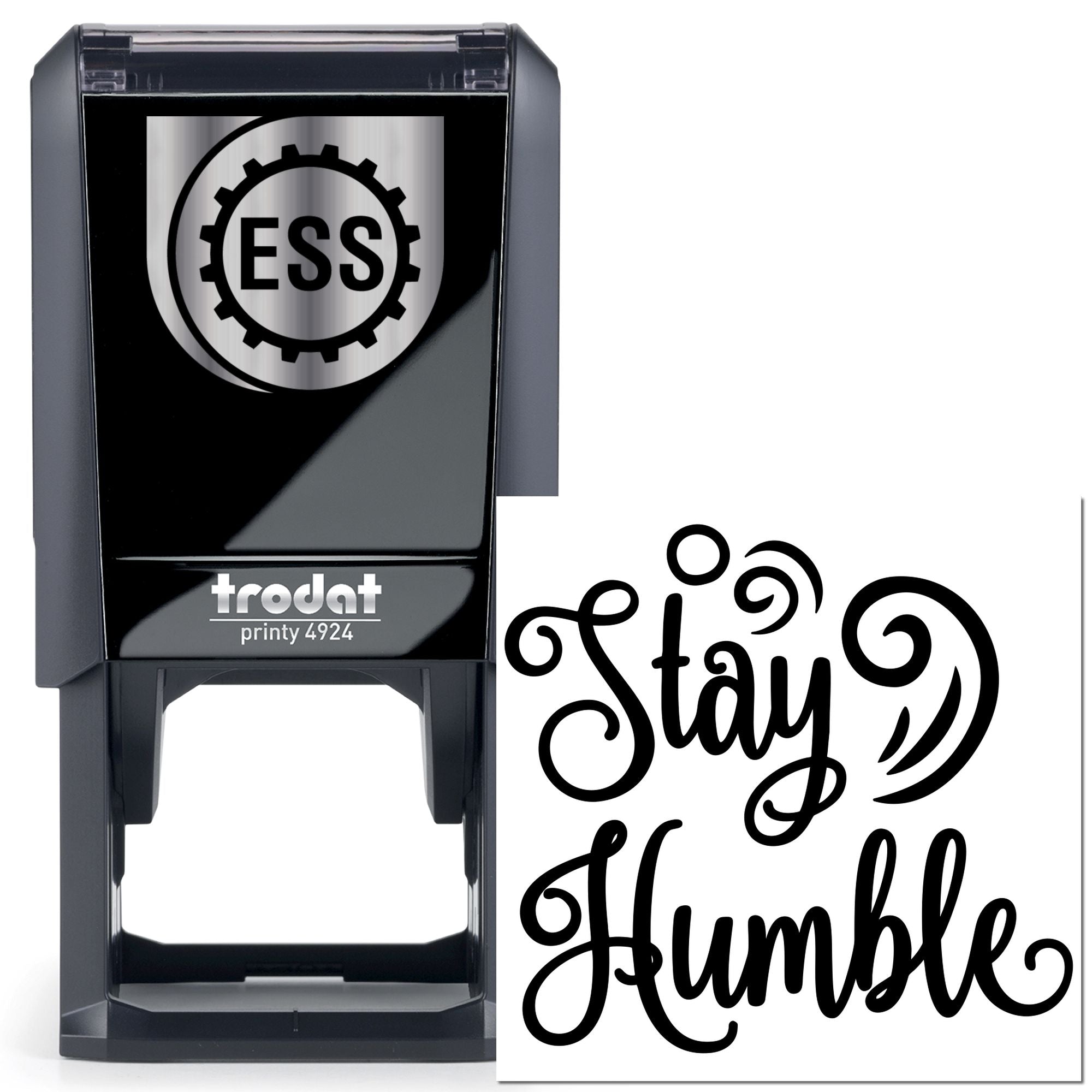 Self-Inking Stay Humble Mini Card Stamp