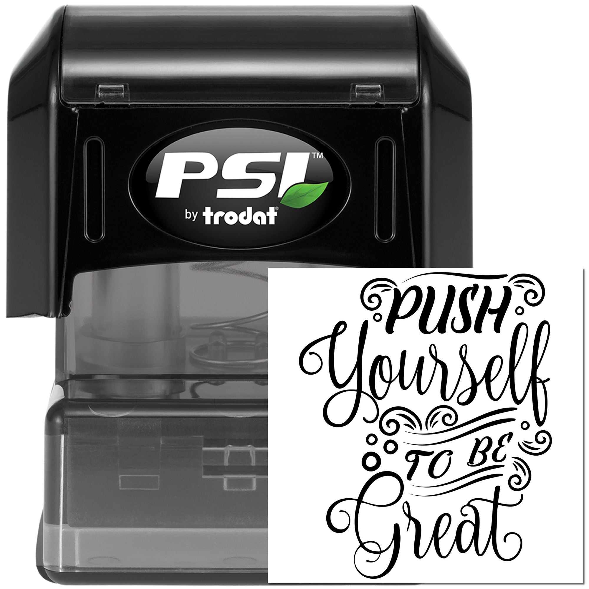 Pre-Inked Motivational Quote Art Note Card Stamp