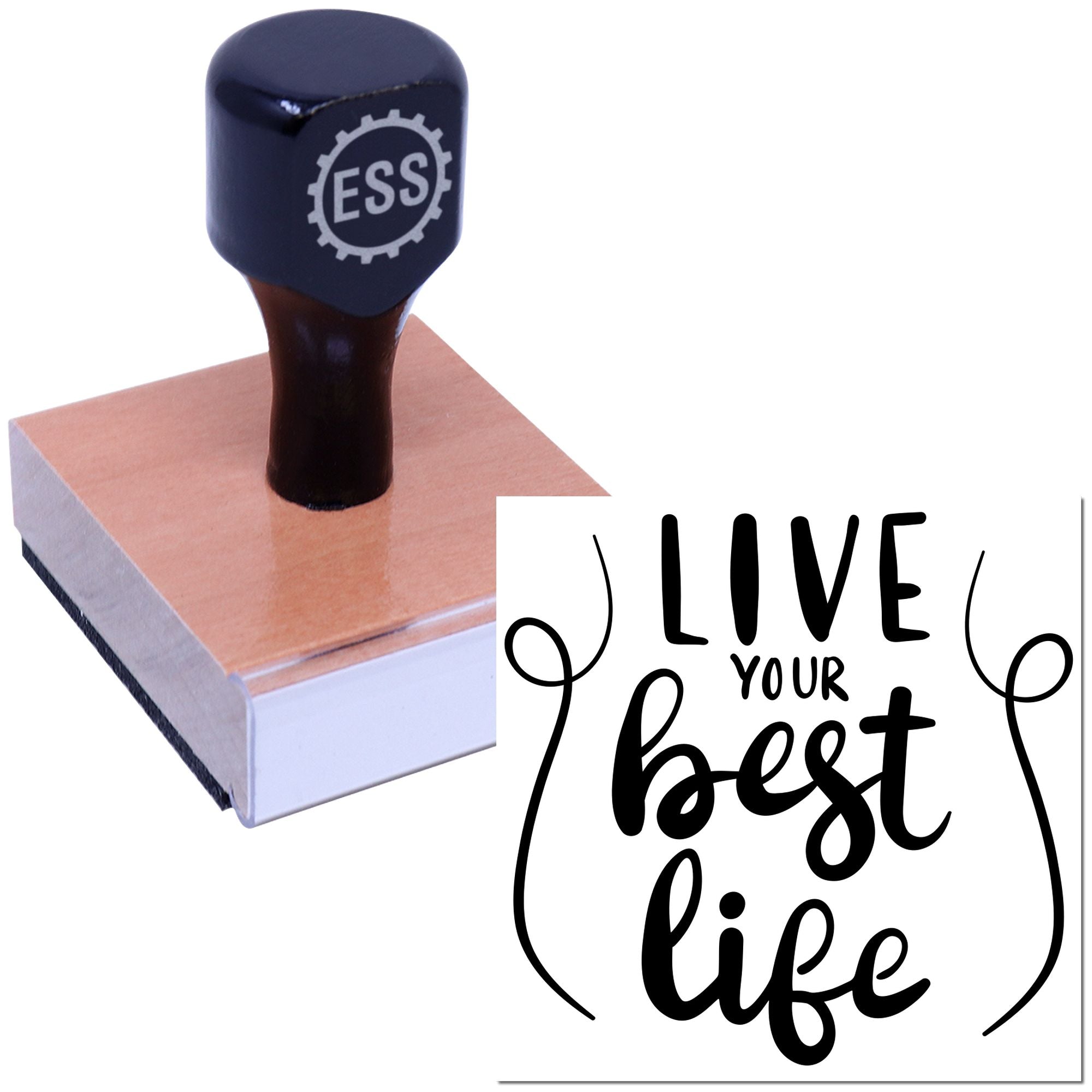 Motivational Life Motto Paper Craft Rubber Stamp