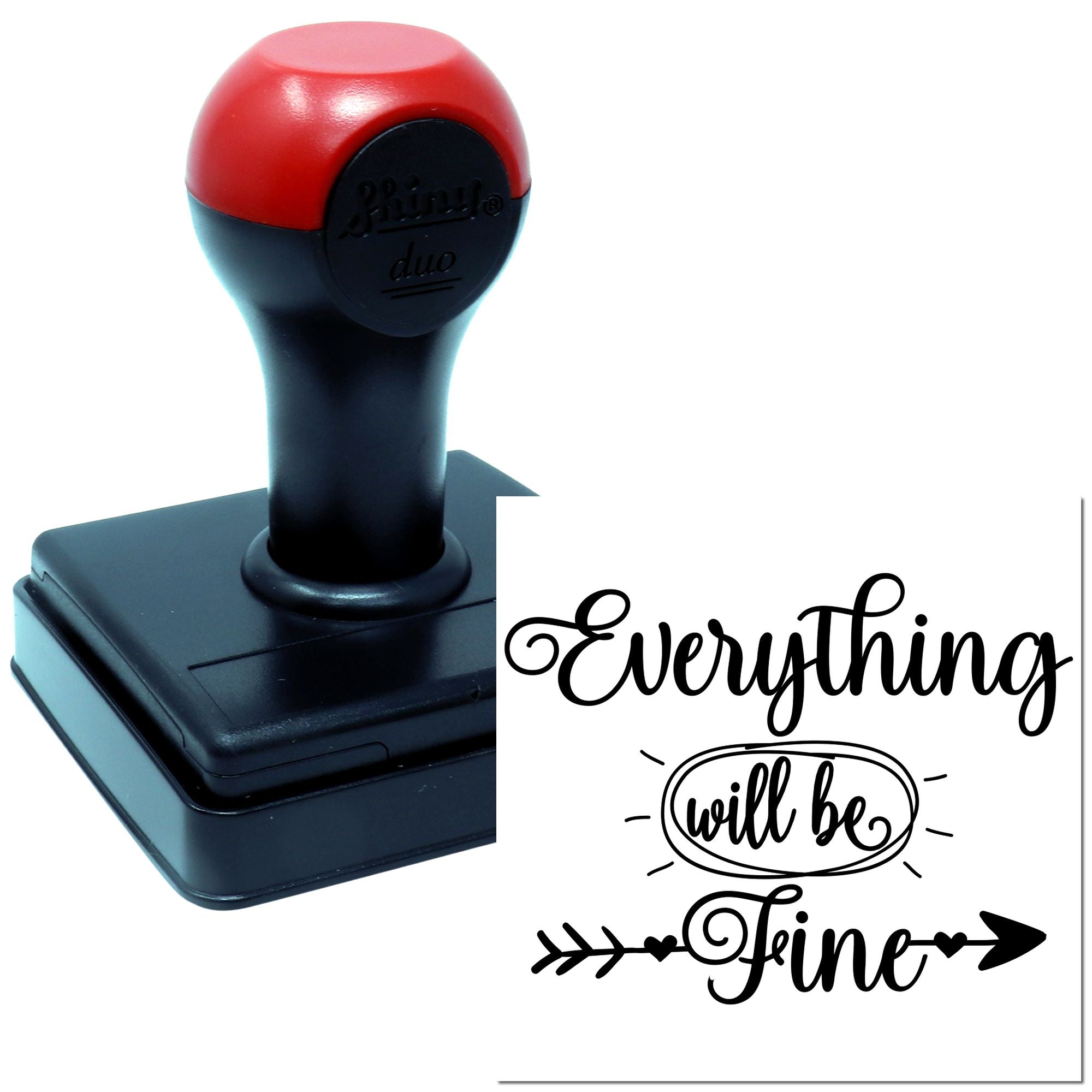 Duo Everything Will Be Fine Sign Hand Stamp