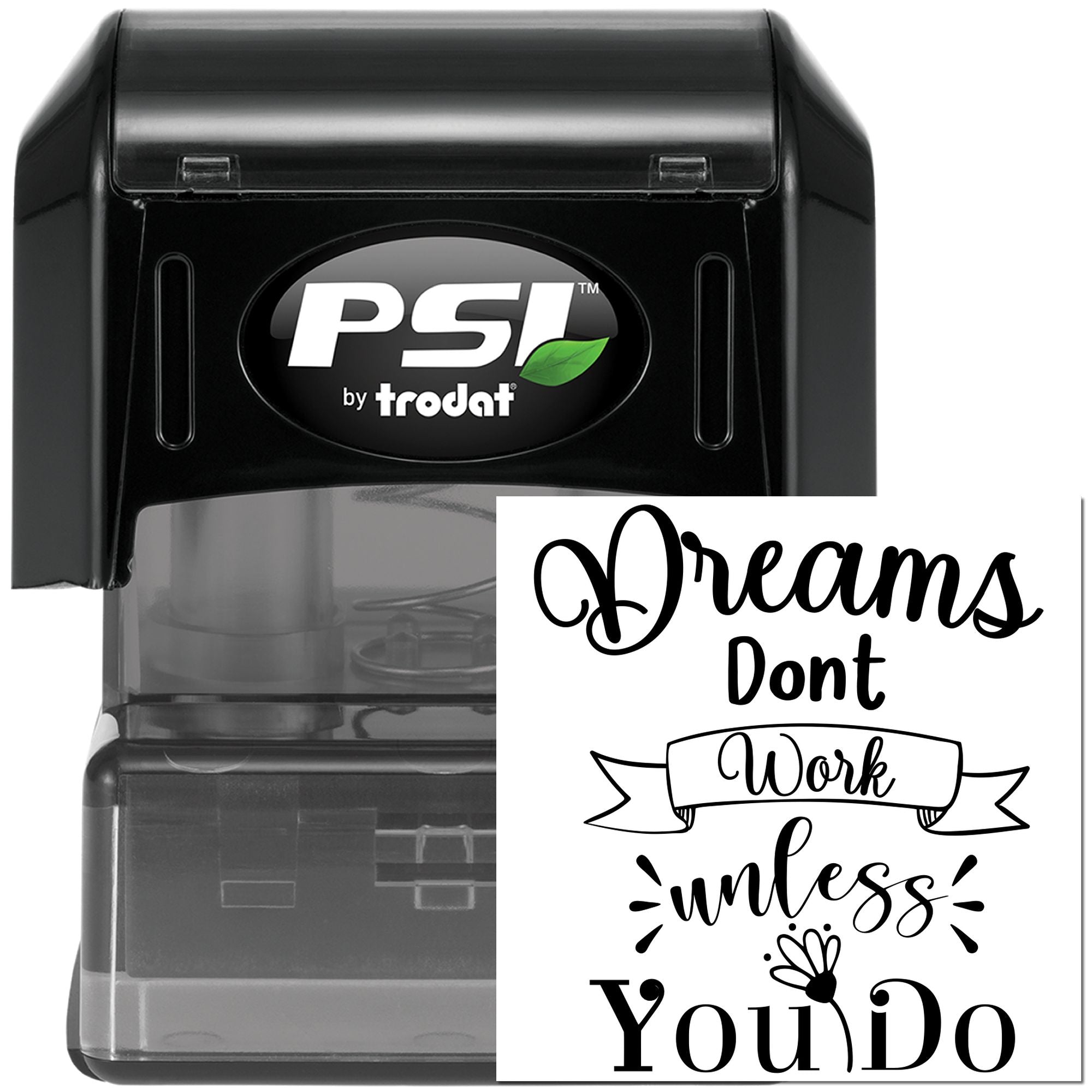 Pre-Inked Motivational Quote Poster Greeting Card Stamp