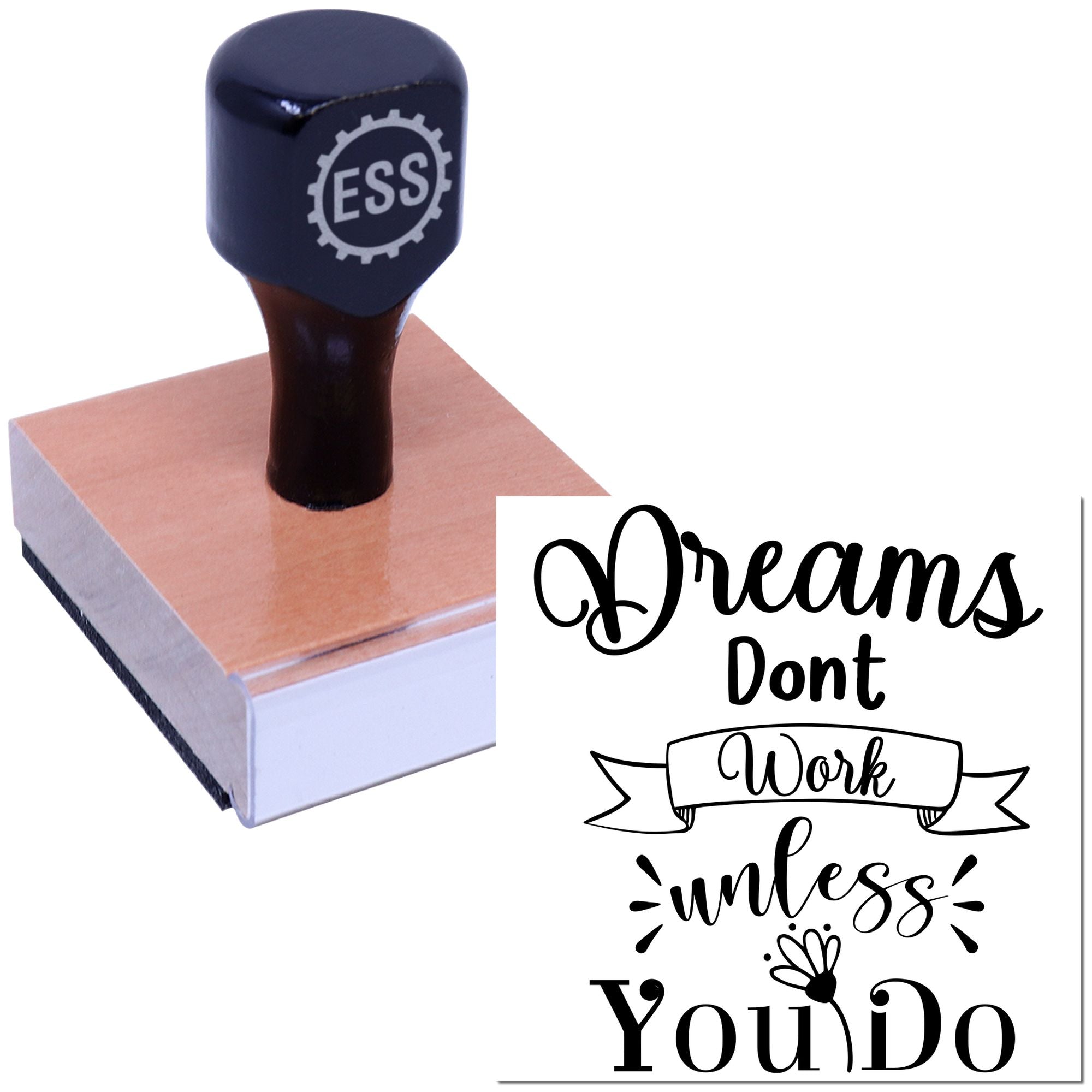 Effort Fuels Dreams Postcard Rubber Stamp