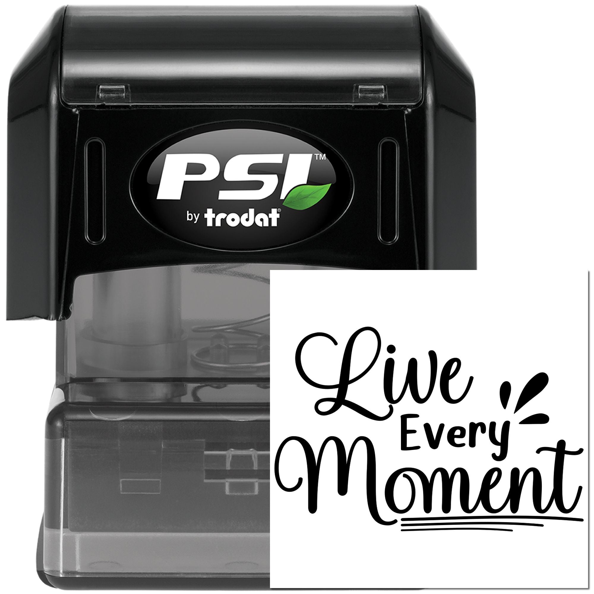 Pre-Inked Live Every Moment Note Card Stamp