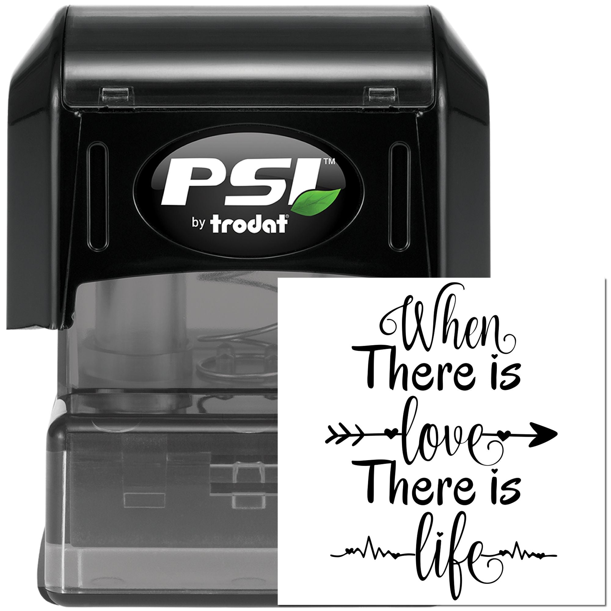 Pre-Inked Love Life Quote Party Favor Stamp