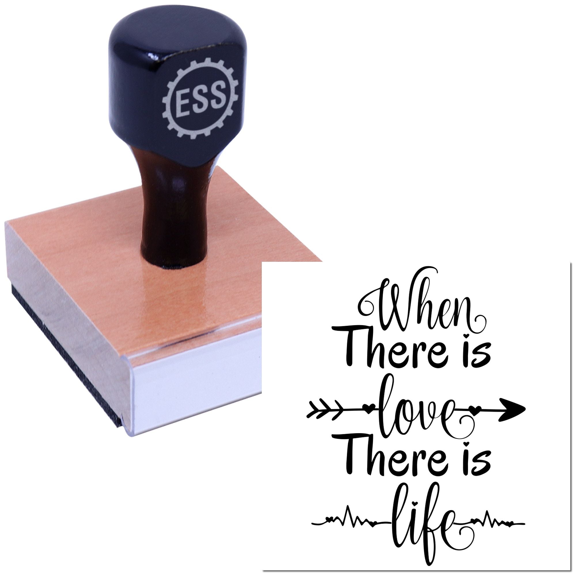 Love Brings Life Scrapbooking Rubber Stamp