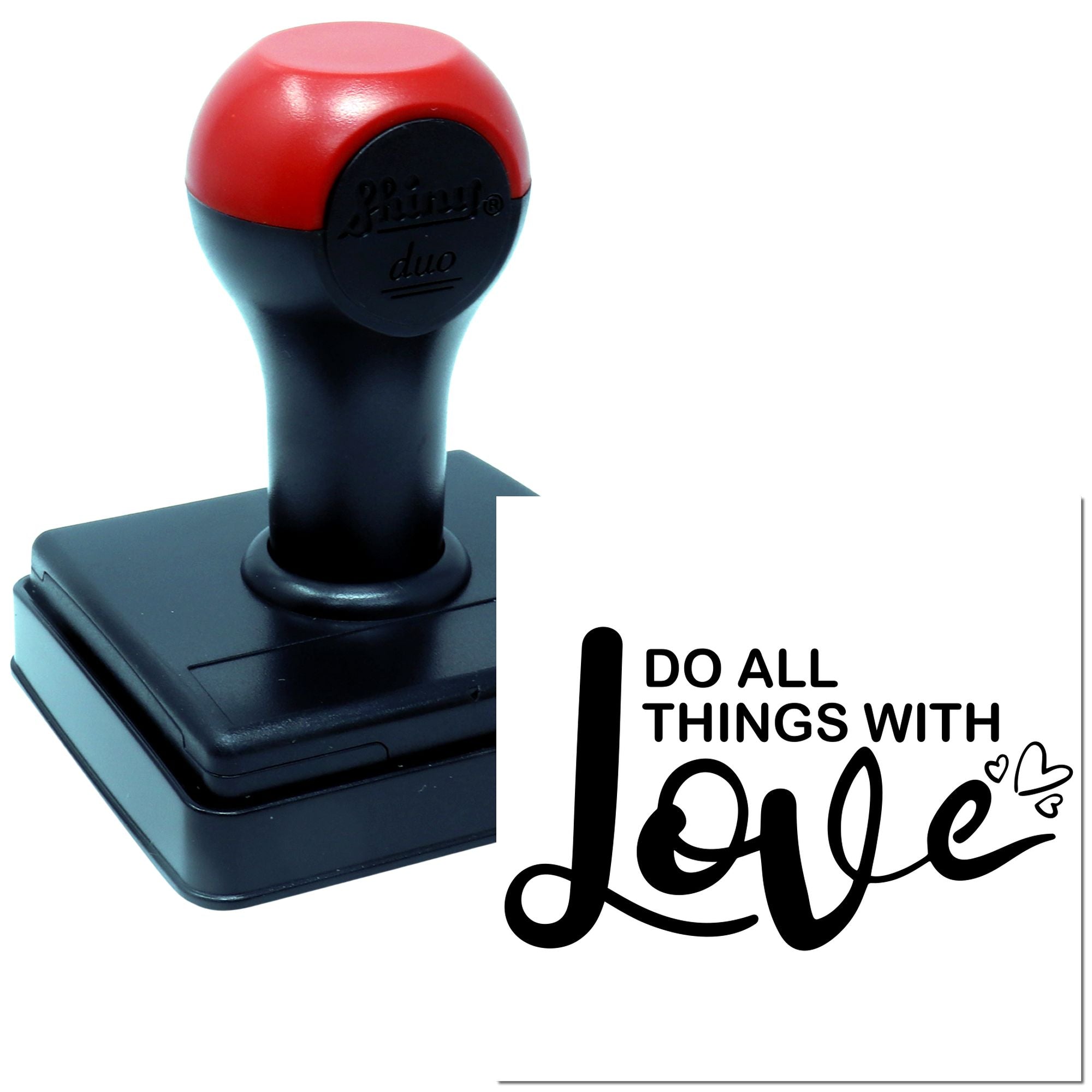 Duo Scripted Love Inspirational Wall Art Hand Stamp