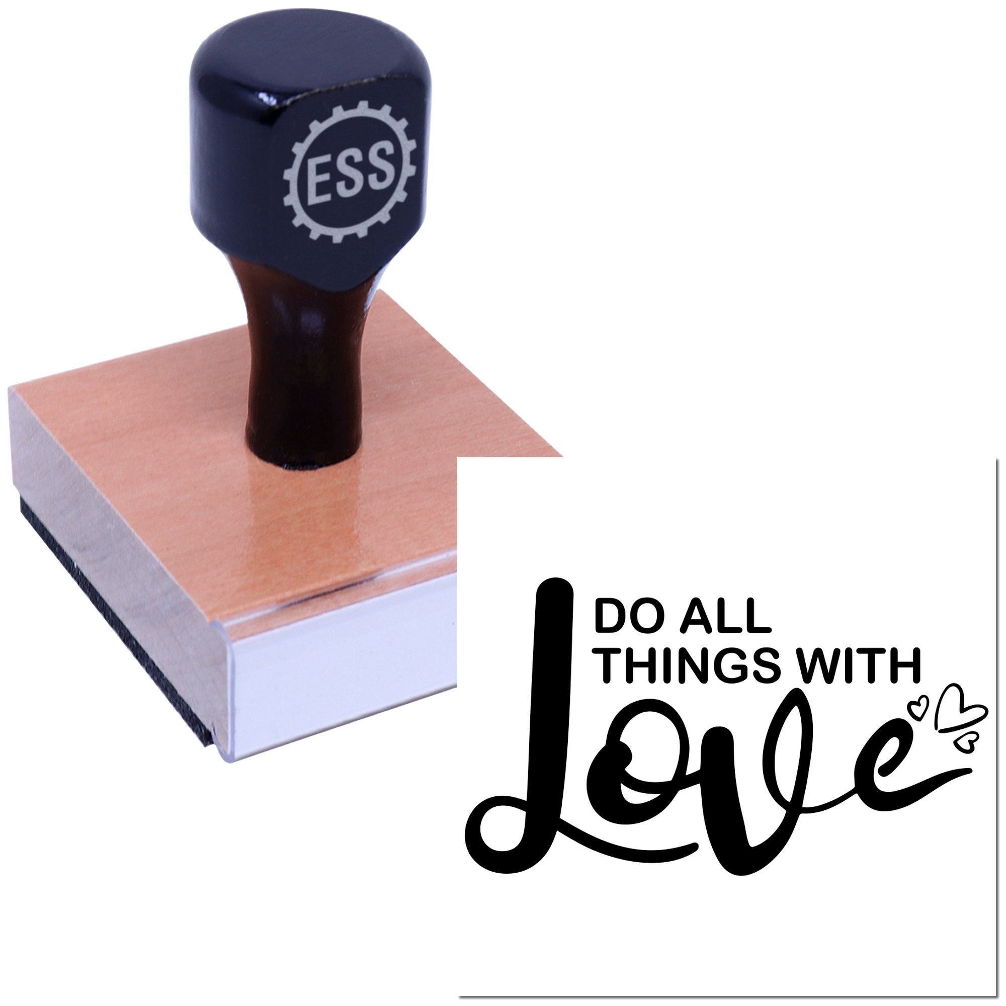 Heartful Action Motto Cardmaking Rubber Stamp