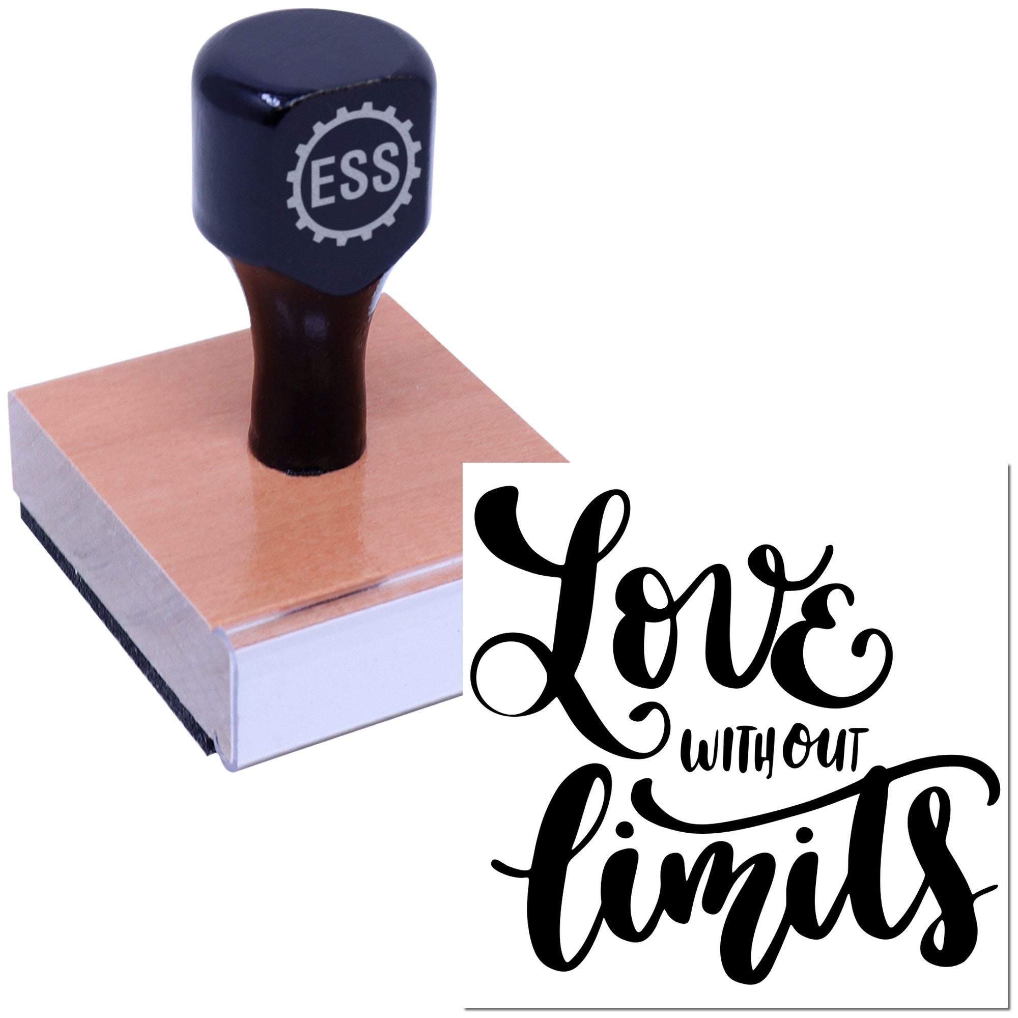 Boundless Love Calligraphy Journaling Rubber Stamp