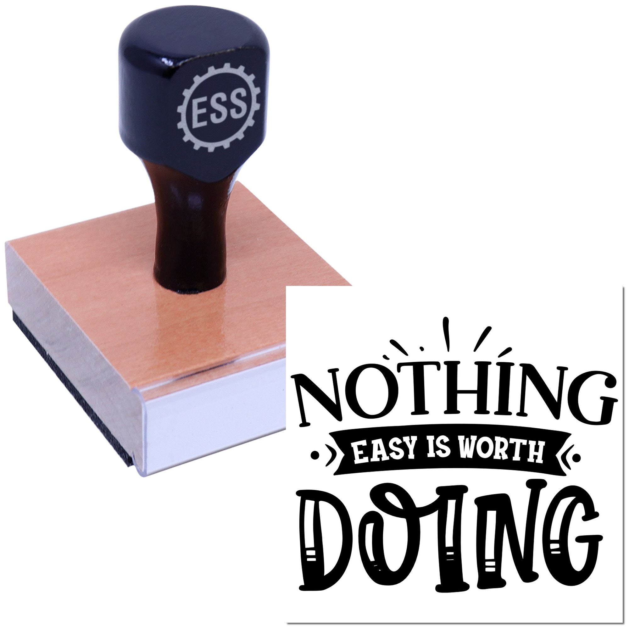 Effort Equals Reward Scrapbook Rubber Stamp