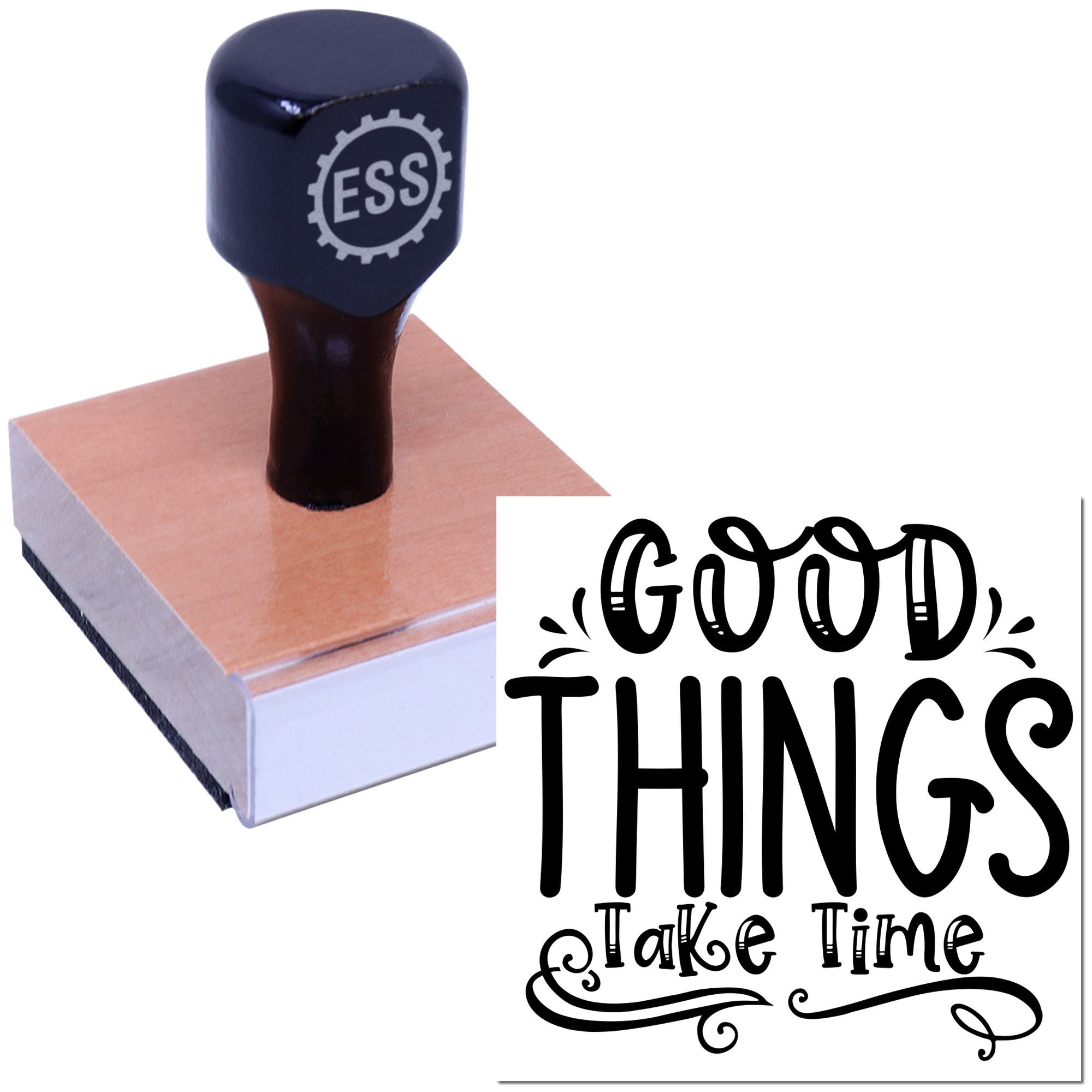 Patience Pays Off Scrapbooking Rubber Stamp