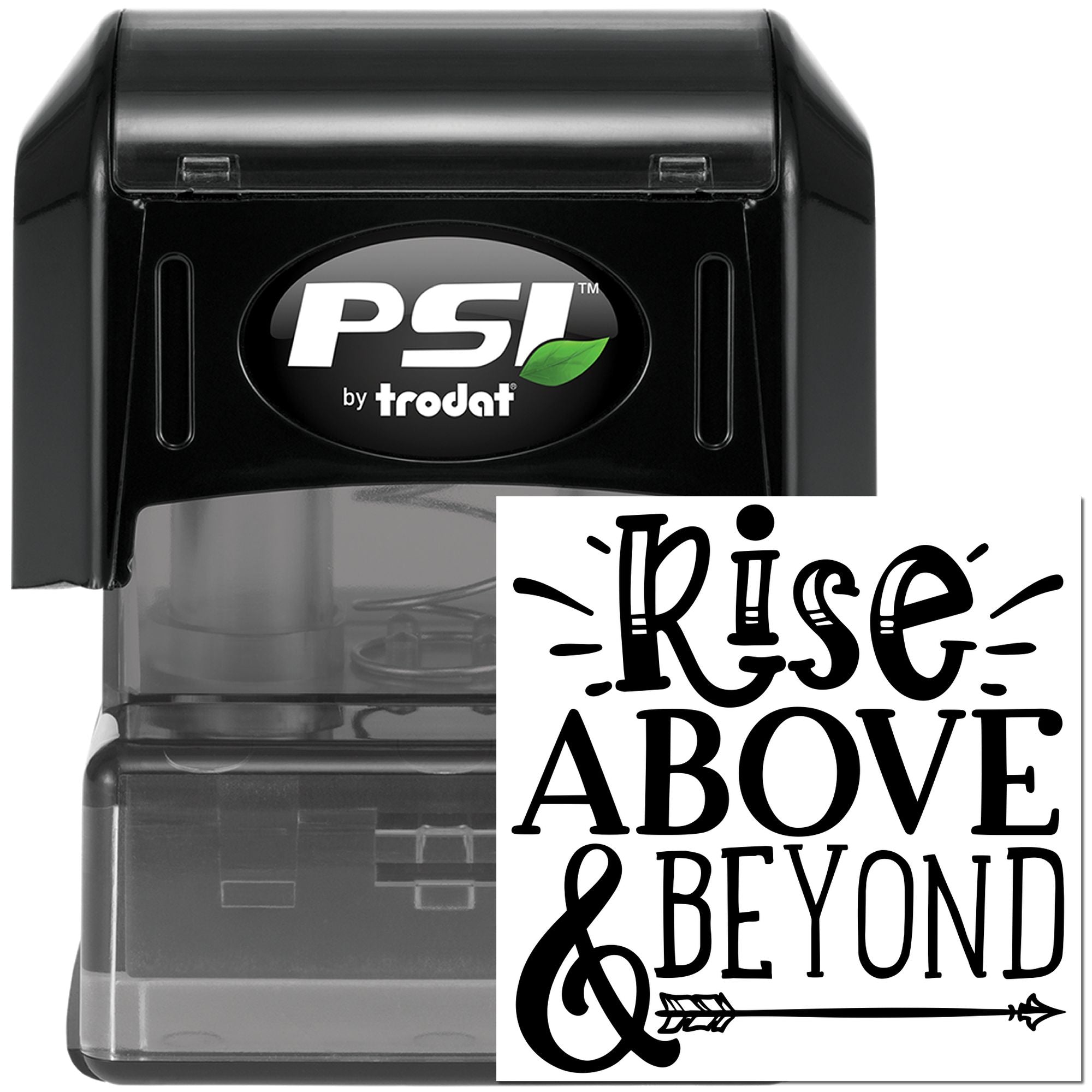Pre-Inked Rise Above Beyond Greeting Card Stamp