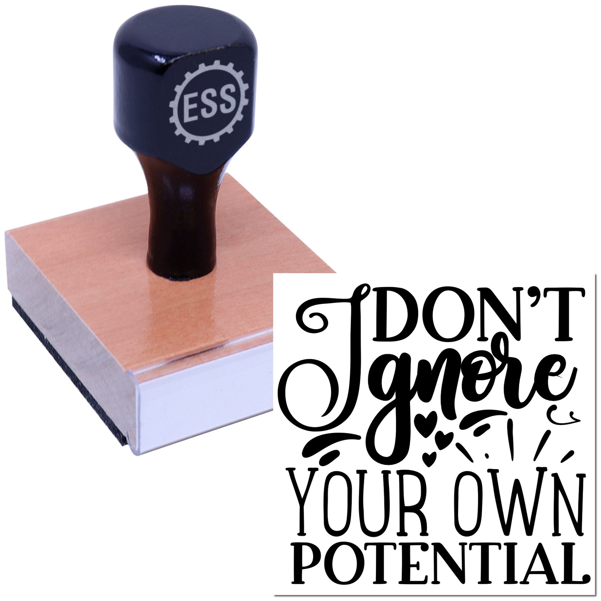 Embrace Your Potential Place Card Rubber Stamp