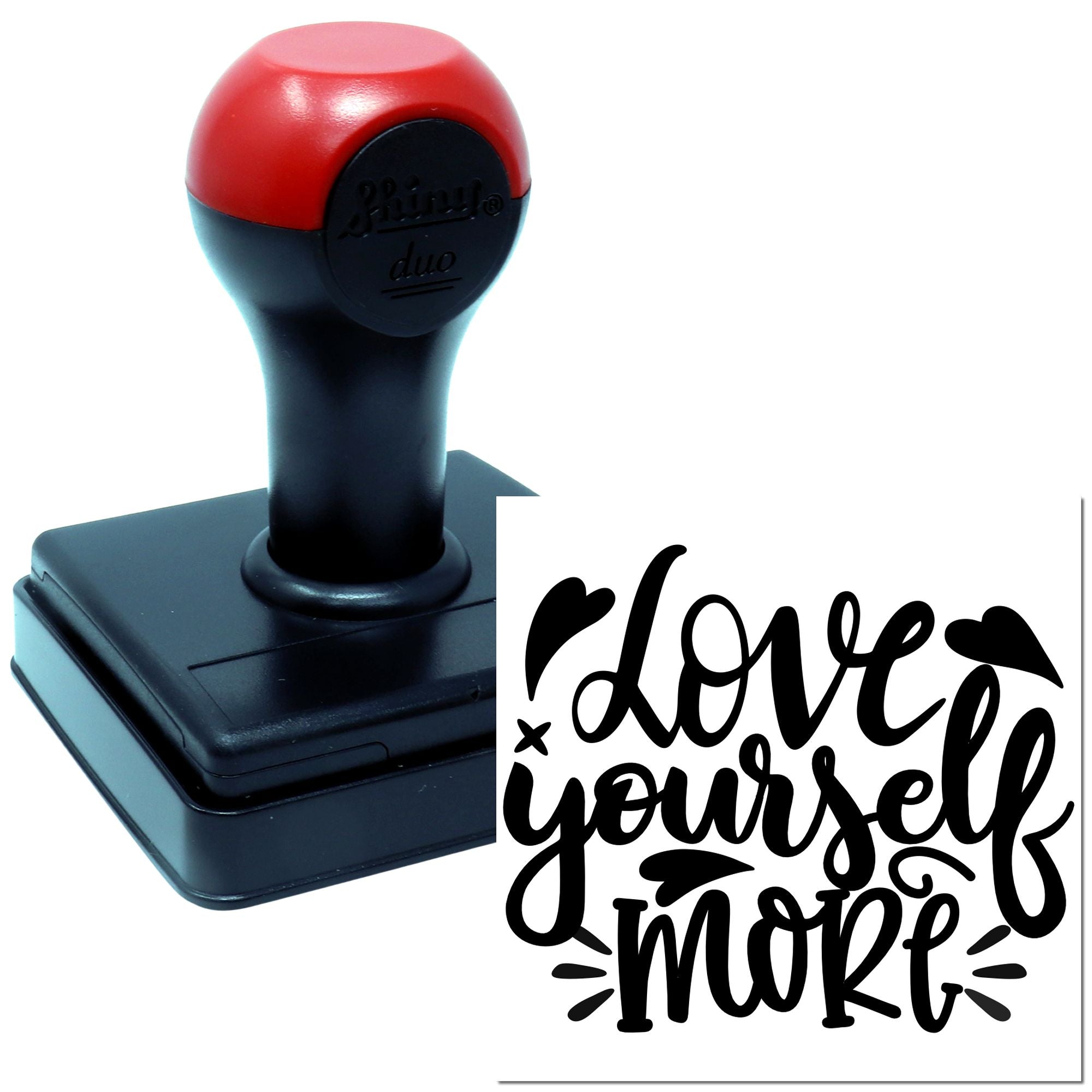 Duo Hand-Lettered Love Yourself More Design Hand Stamp