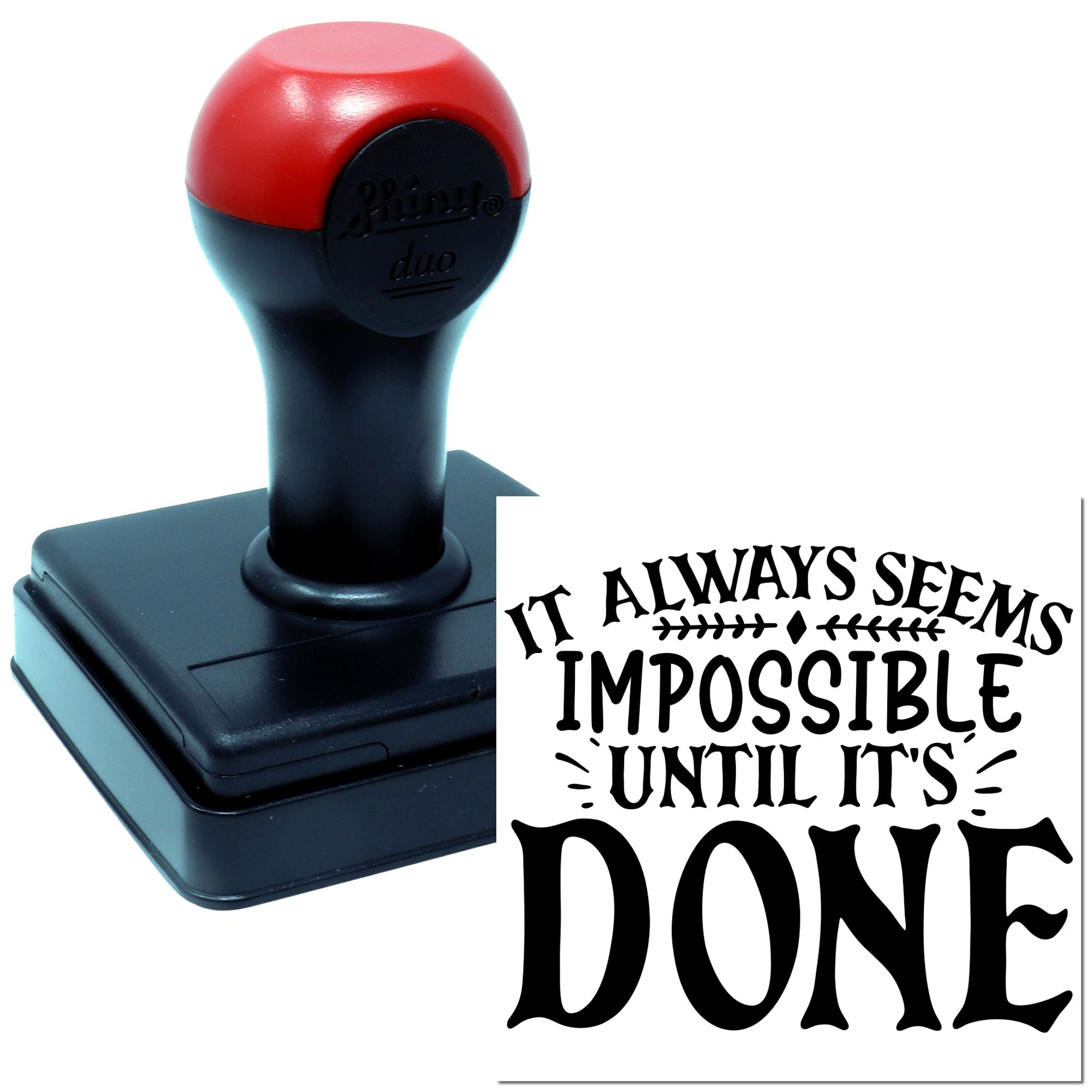 Duo Bold Inspirational Typographic Quote Poster Hand Stamp