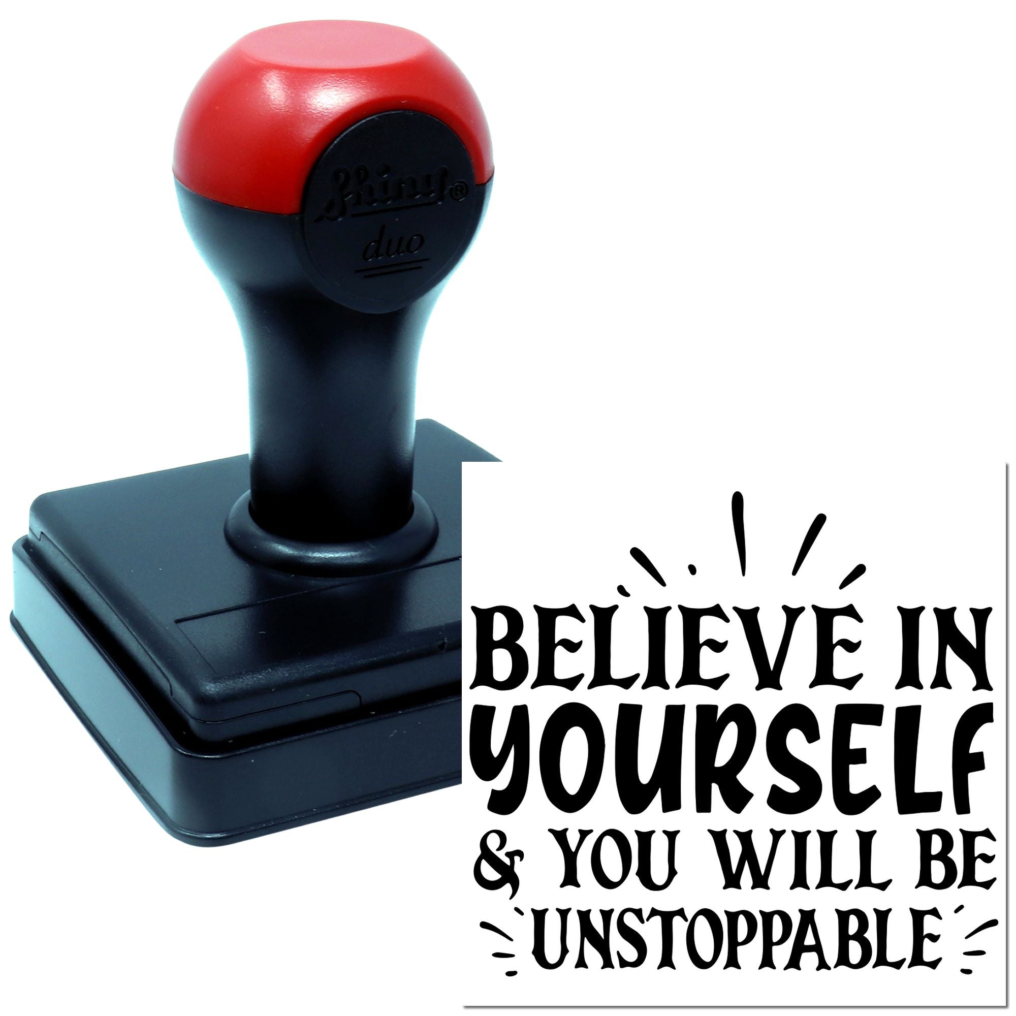 Duo Believe In Yourself Unstoppable Poster Hand Stamp