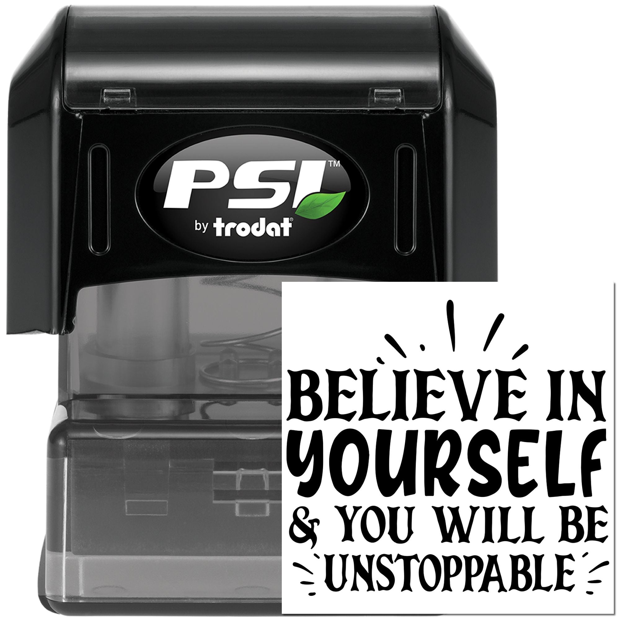 Pre-Inked Believe Yourself Unstoppable Journaling Stamp
