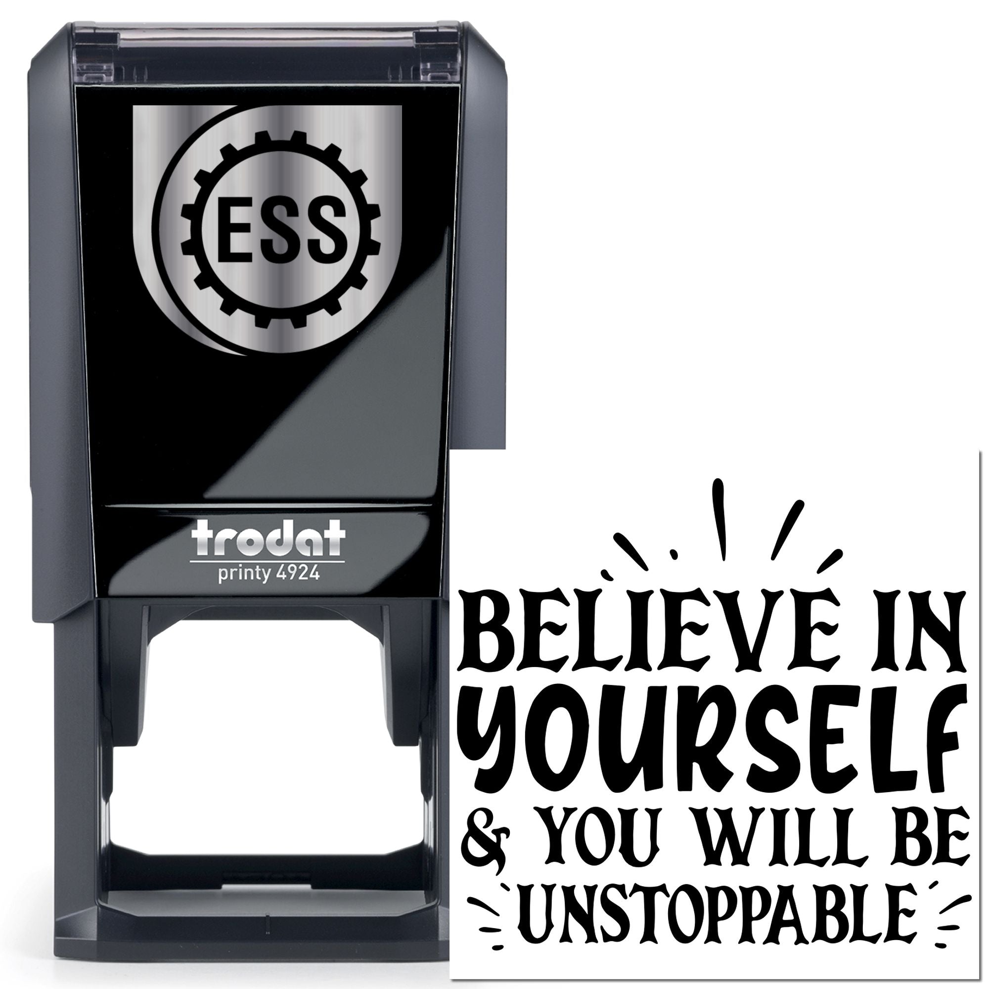 Self-Inking Self Confidence Greeting Card Stamp