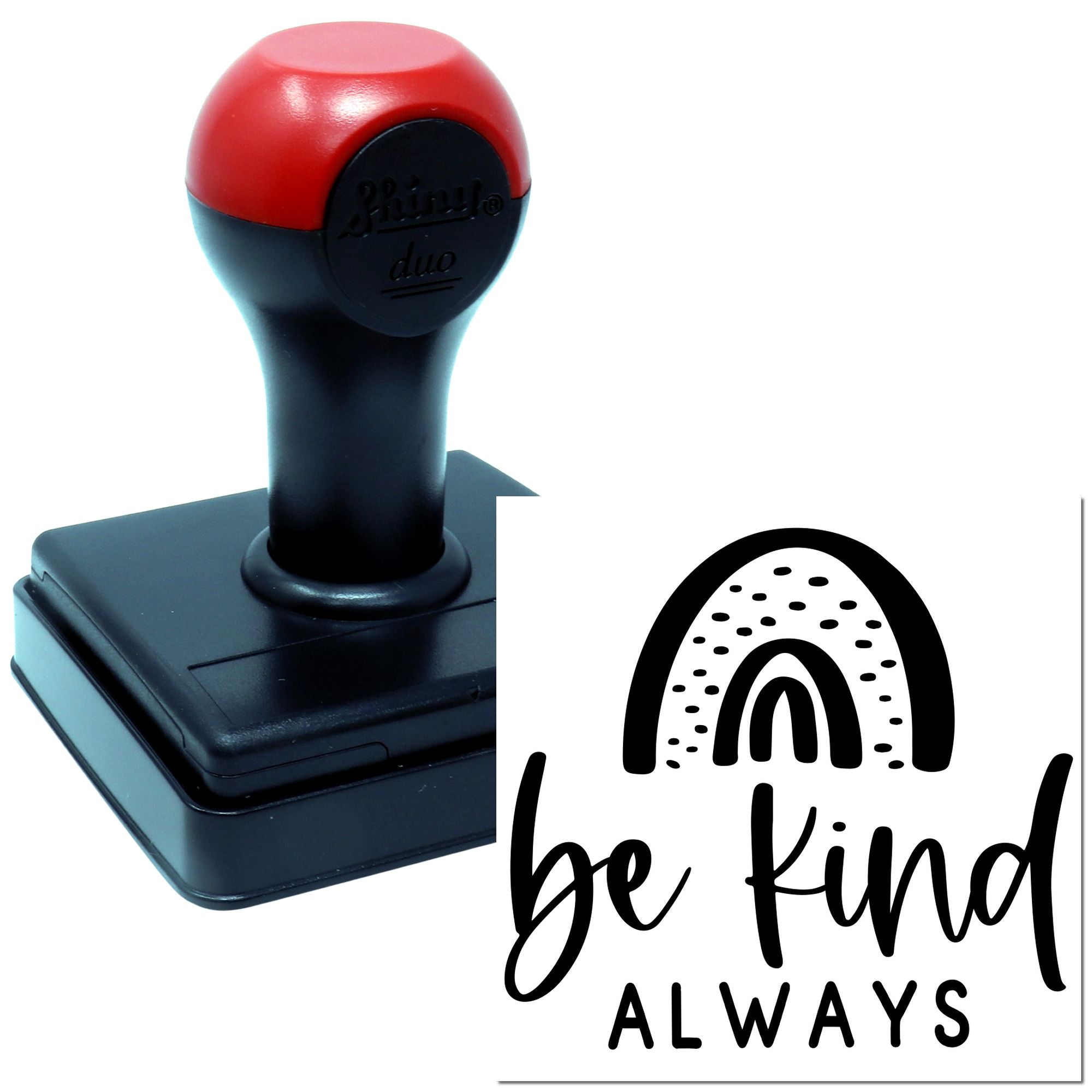 Duo Handwritten Rainbow Be Kind Always Hand Stamp