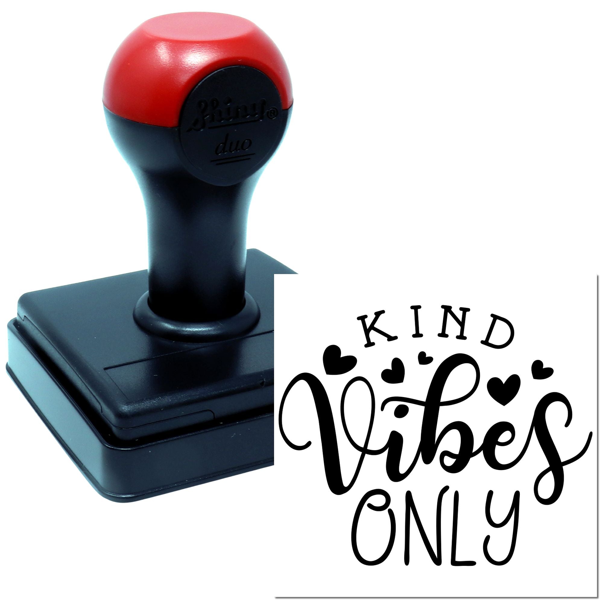 Duo Kind Vibes Only Heartfelt Design Hand Stamp