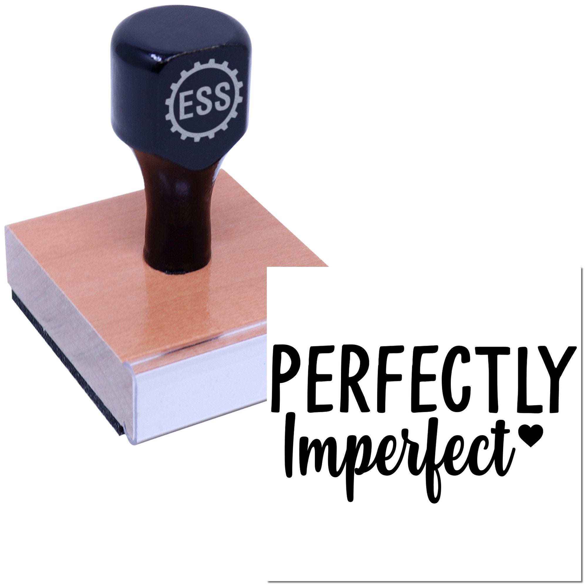 Beautifully Flawed Heart Papercraft Rubber Stamp