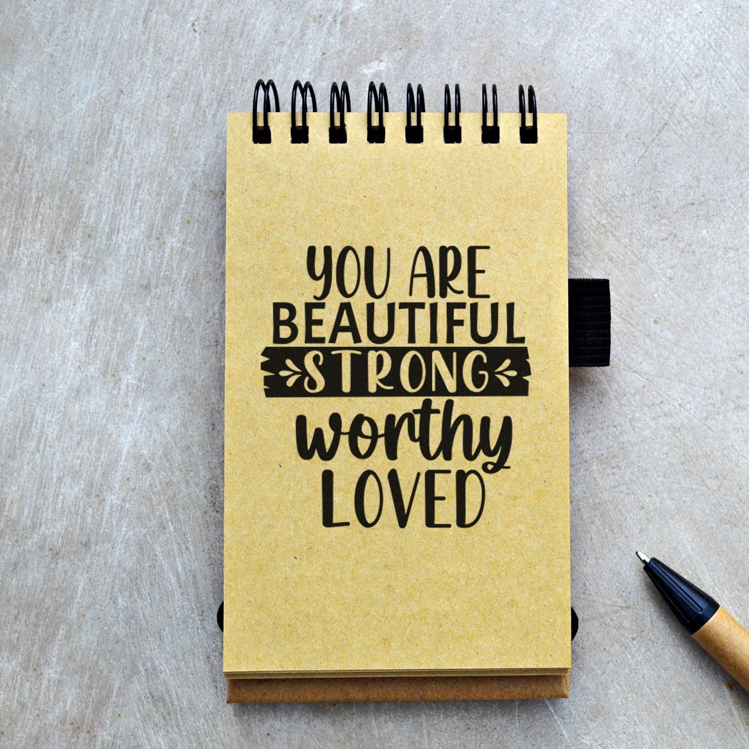 Duo Beautiful Strong Worthy Loved Poster Hand Stamp