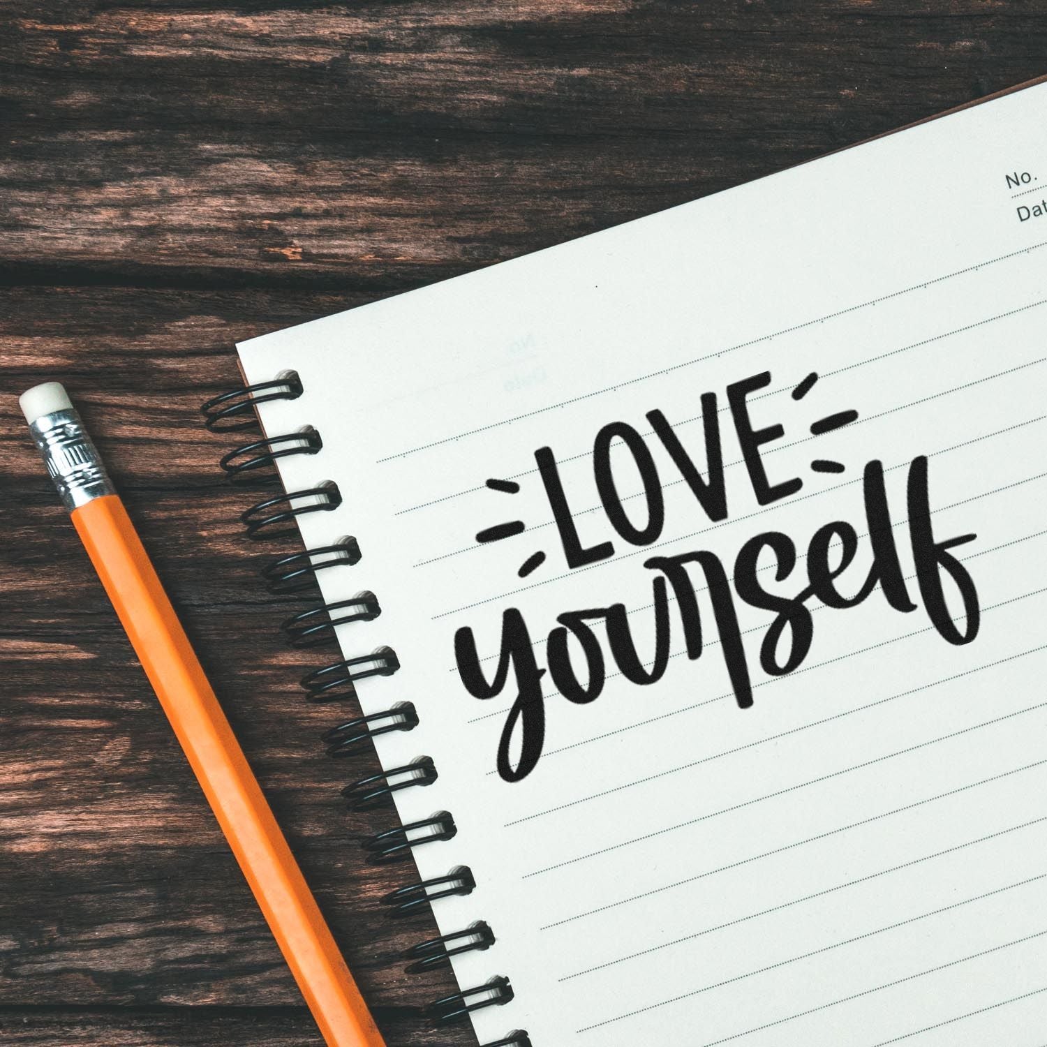 Pre-Inked Self Love Poster Greeting Card Stamp