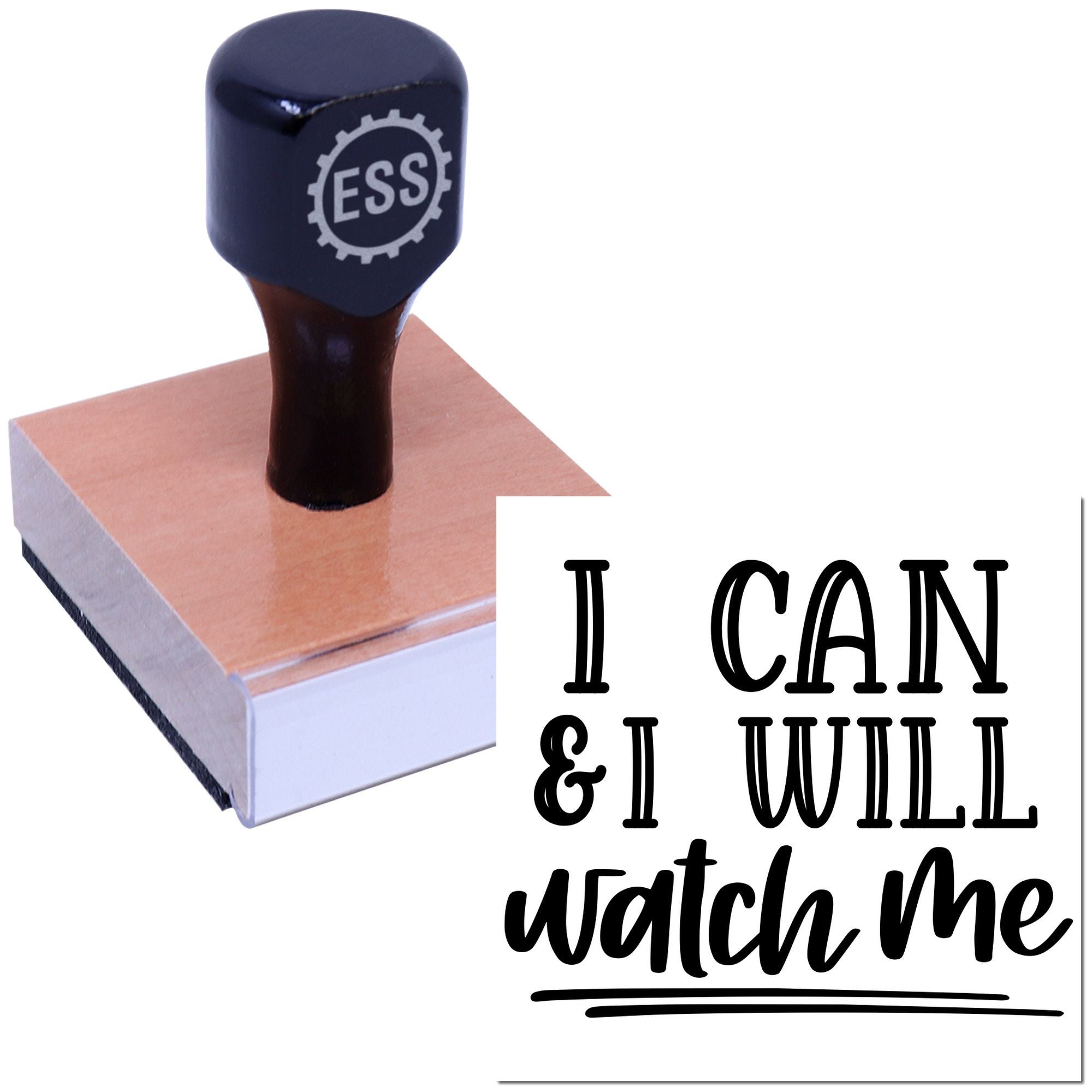 Determined Self Belief Tag Rubber Stamp