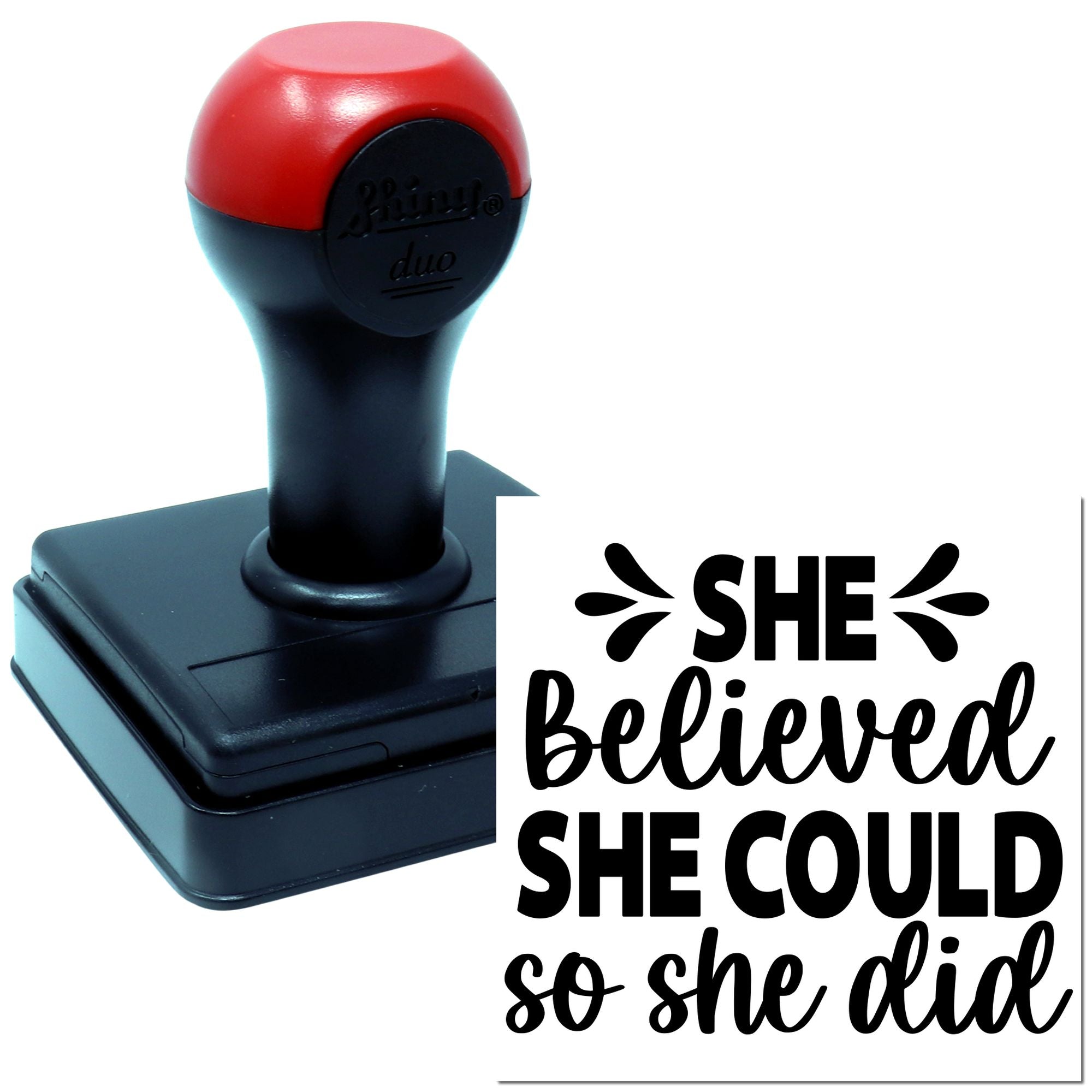 Duo Determined Woman Achieved Her Big Dream Hand Stamp