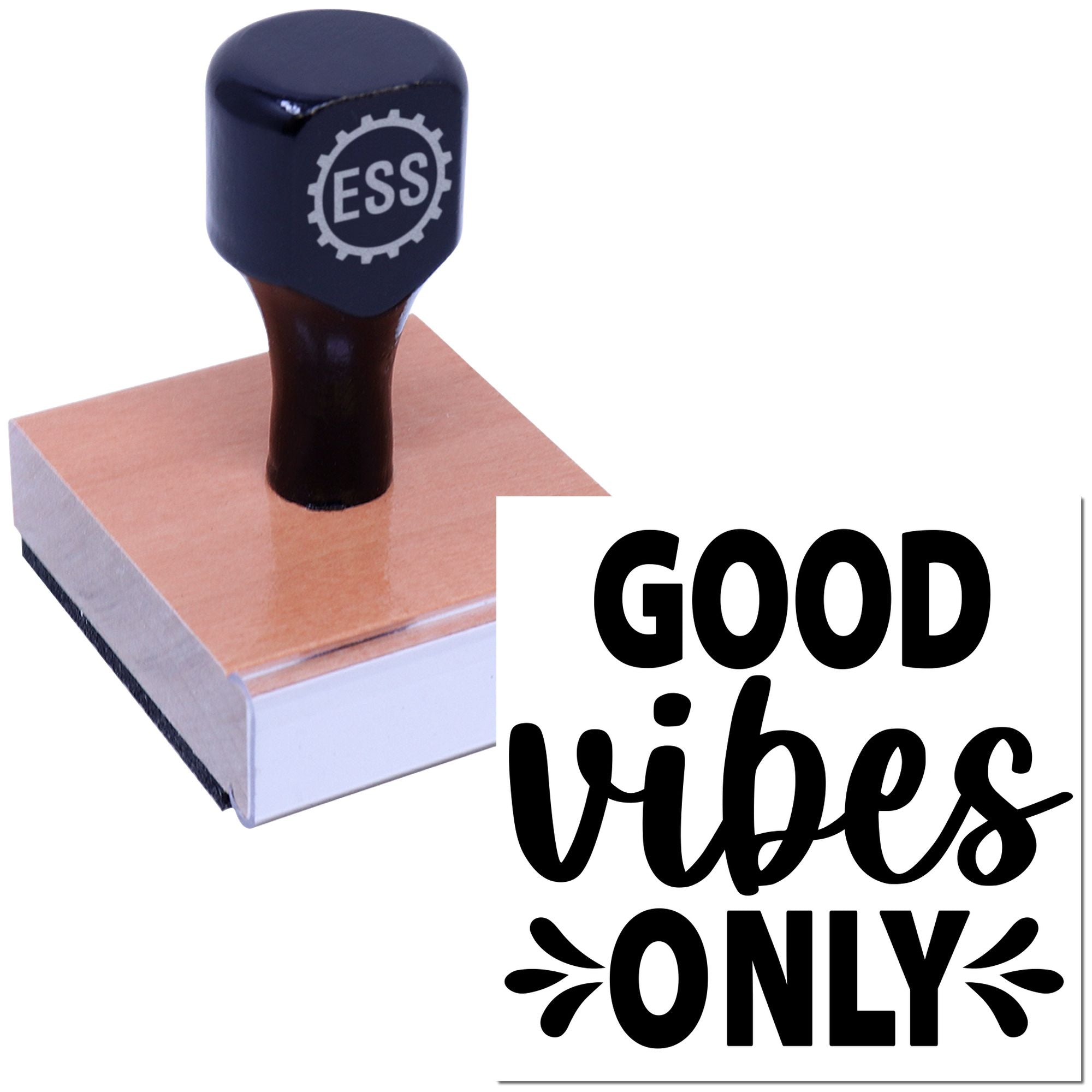 Happy Vibes Poster Scrapbooking Rubber Stamp