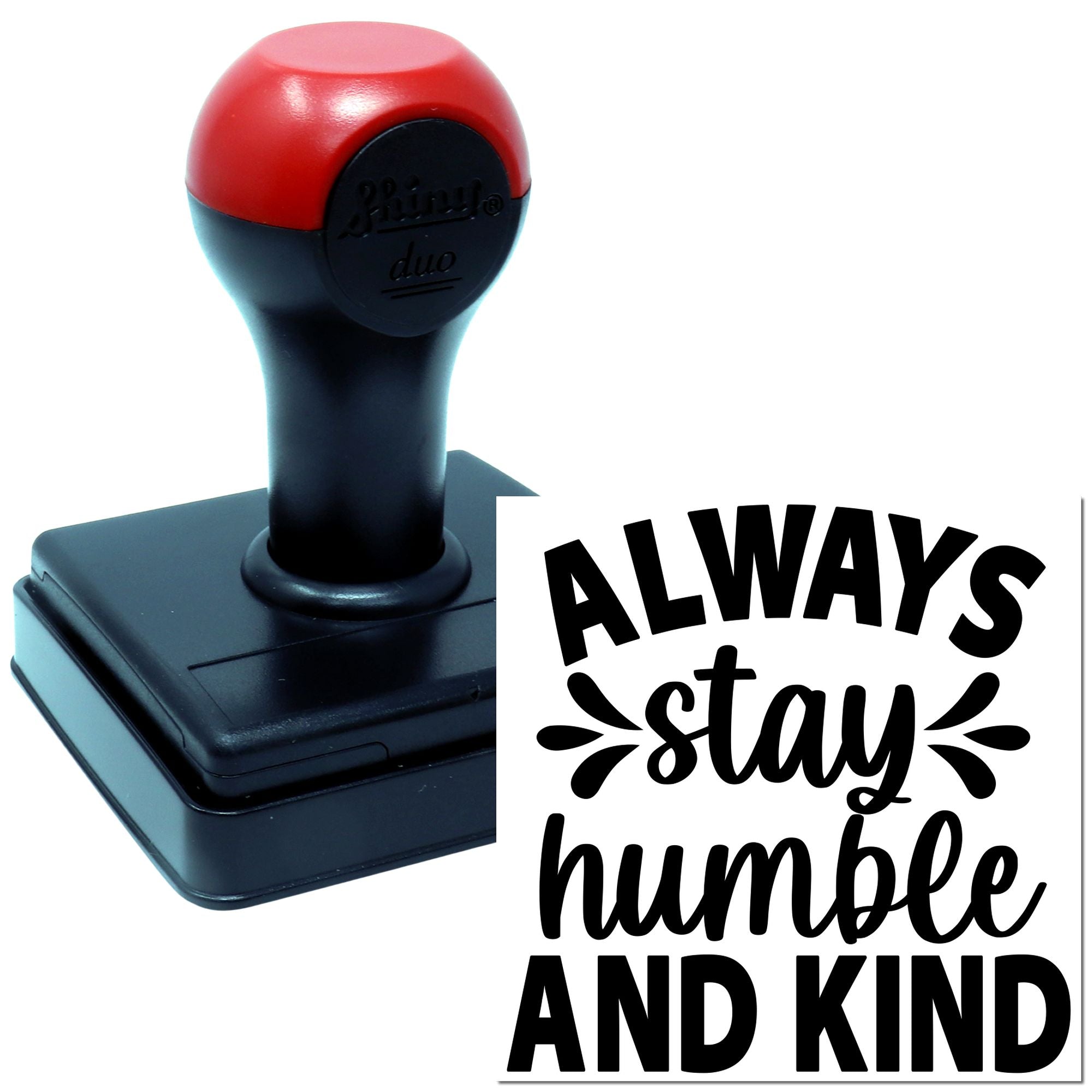 Duo Humble Kindness Inspirational Typographic Poster Hand Stamp