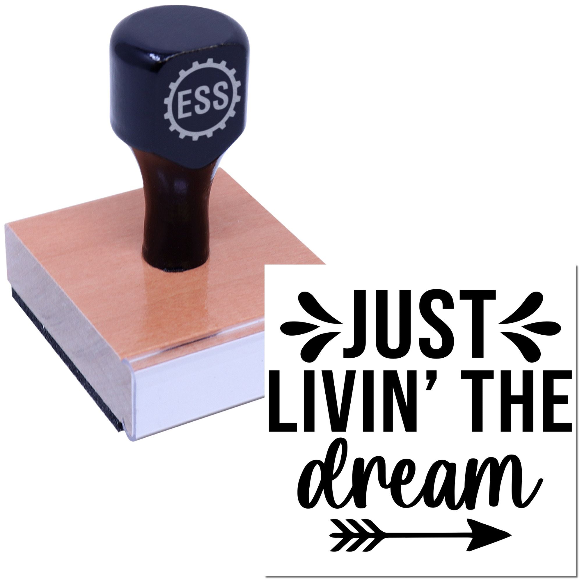 Carefree Dream Living Journaling Rubber Stamp