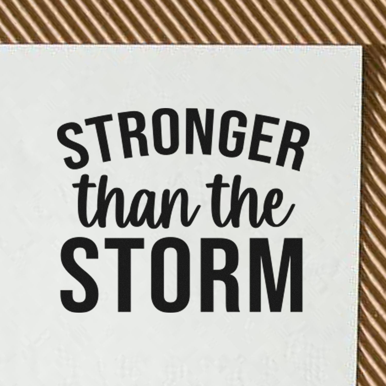 Duo Standing Strong After The Storm Hand Stamp