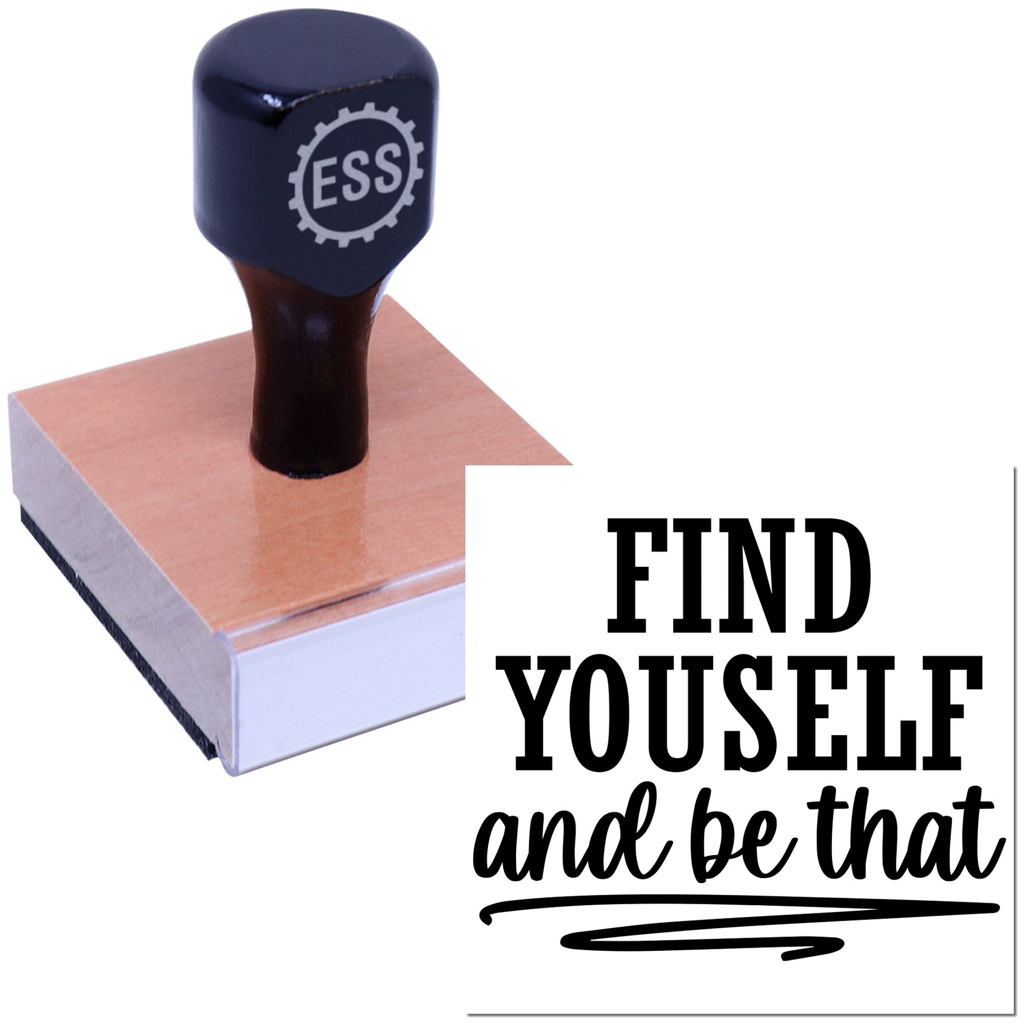 Authentic Self Mantra Mini Card Rubber Stamp