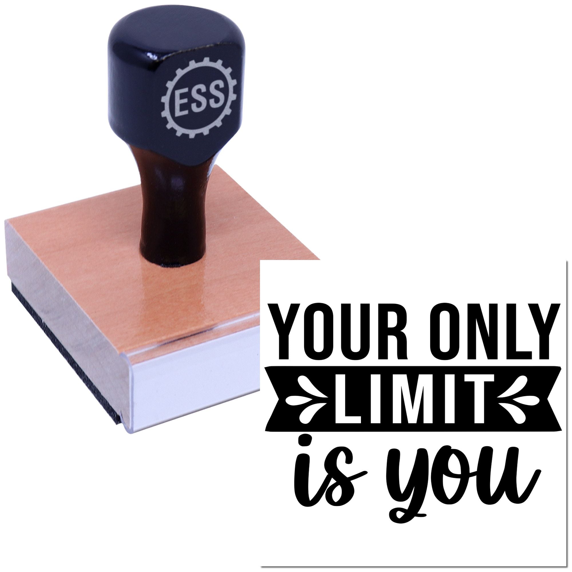 Own Your Potential Postcard Rubber Stamp