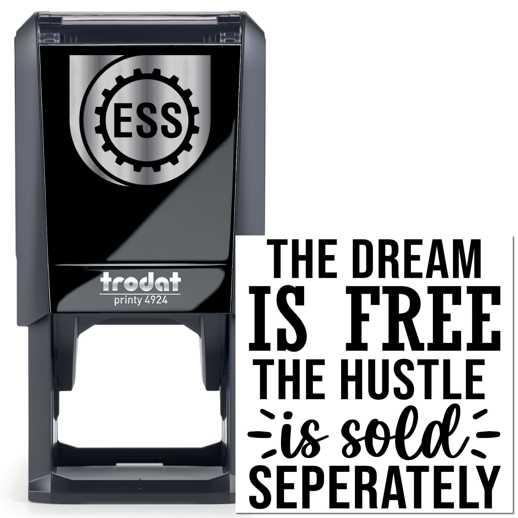 Self-Inking Free Hustle Tag Stamp