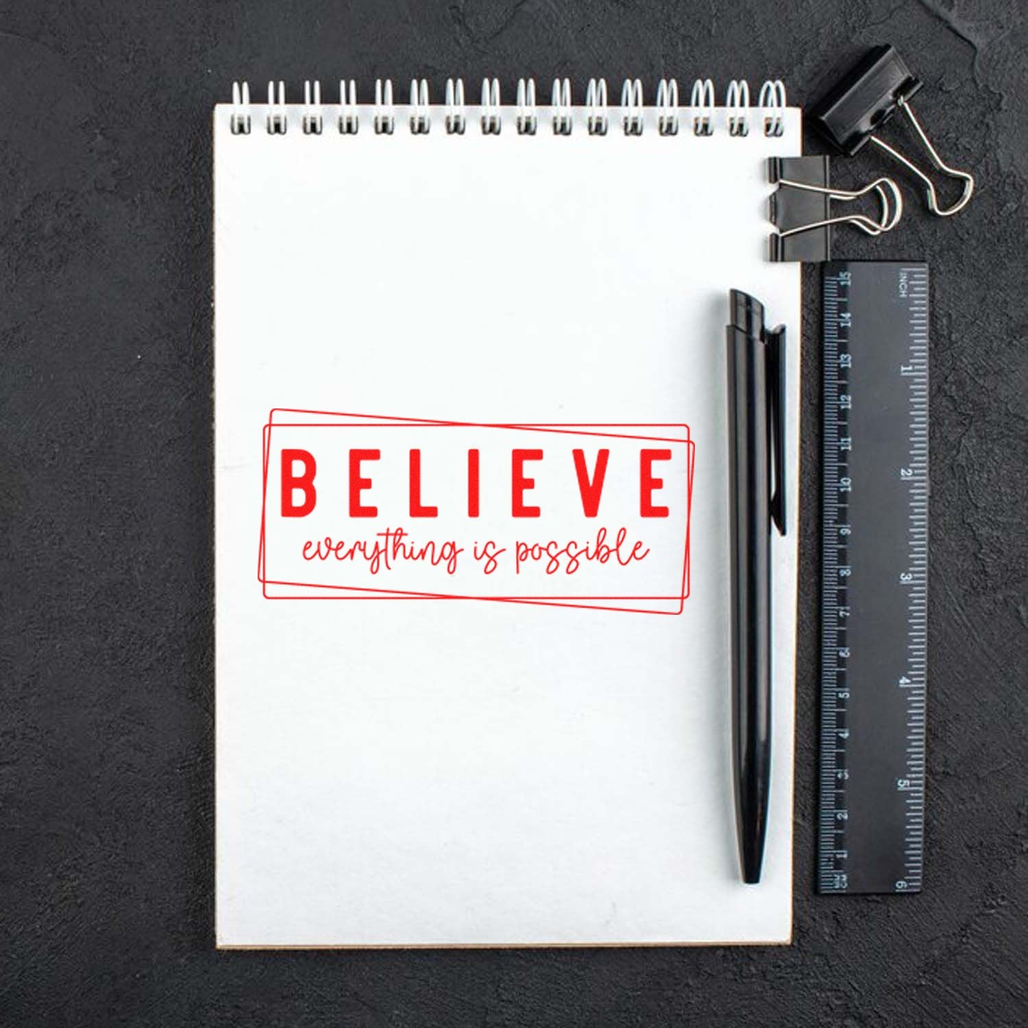 Duo Believe Everything Is Possible Framed Hand Stamp