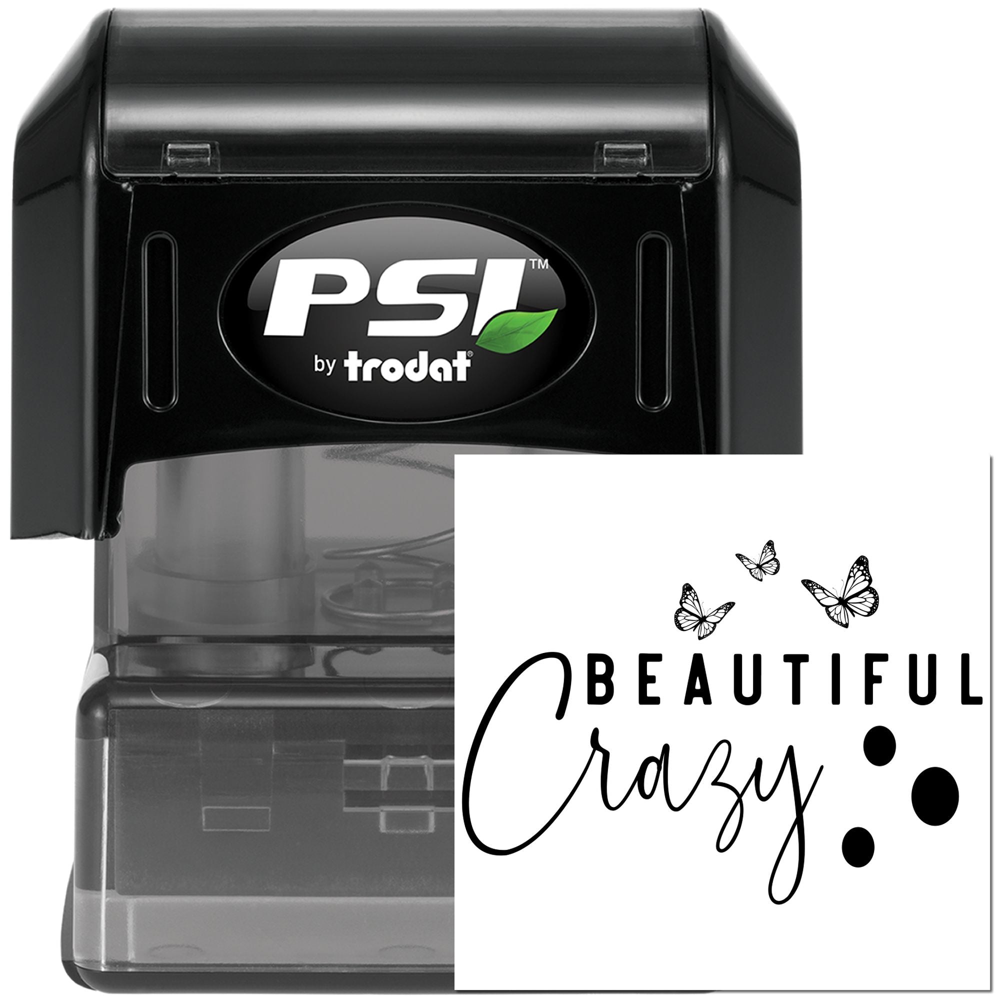 Pre-Inked Beautiful Crazy Butterflies Scrapbook Stamp