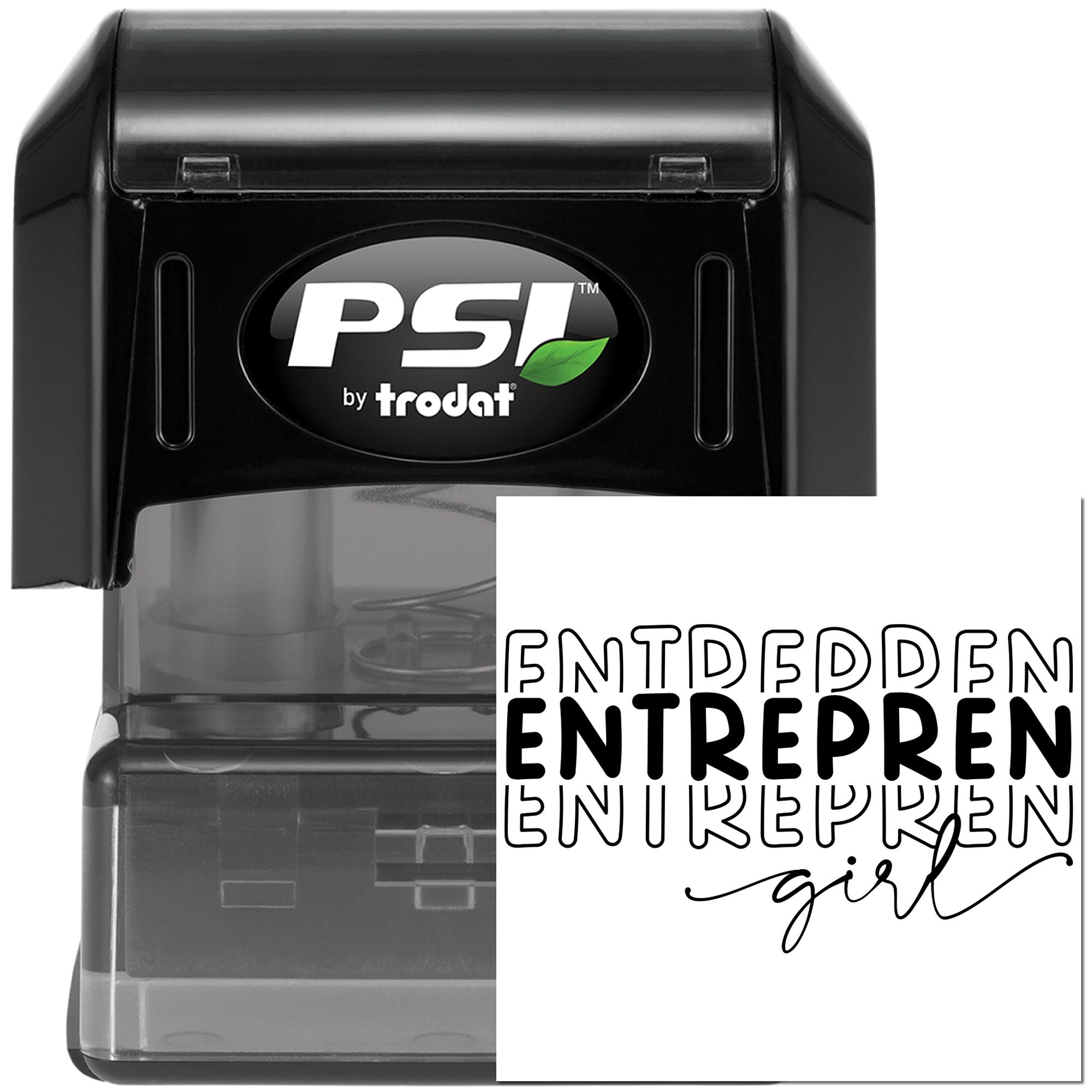 Pre-Inked Girl Entrepreneur Logo Crafting Stamp