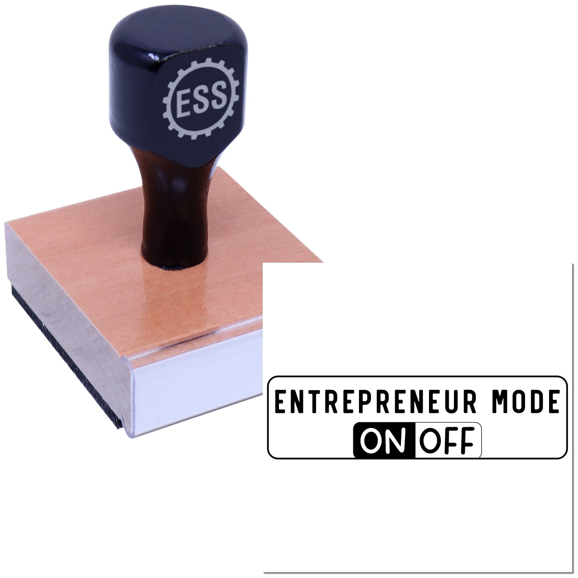 Business Mode Switch Handcraft Rubber Stamp