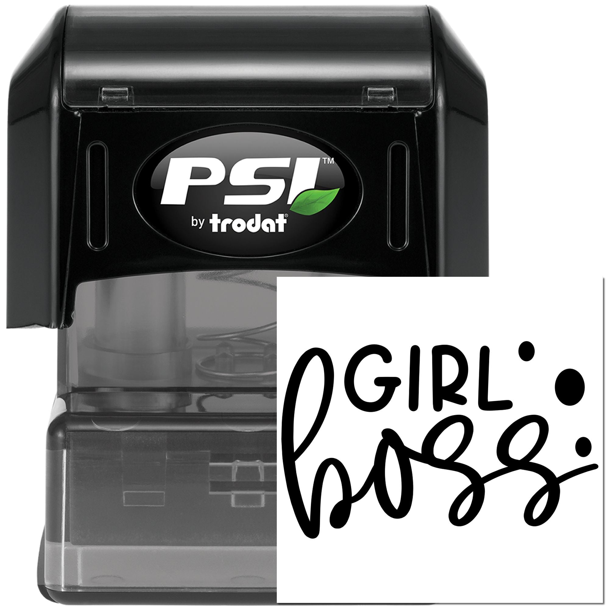Pre-Inked Girl Boss Logo Cardmaking Stamp