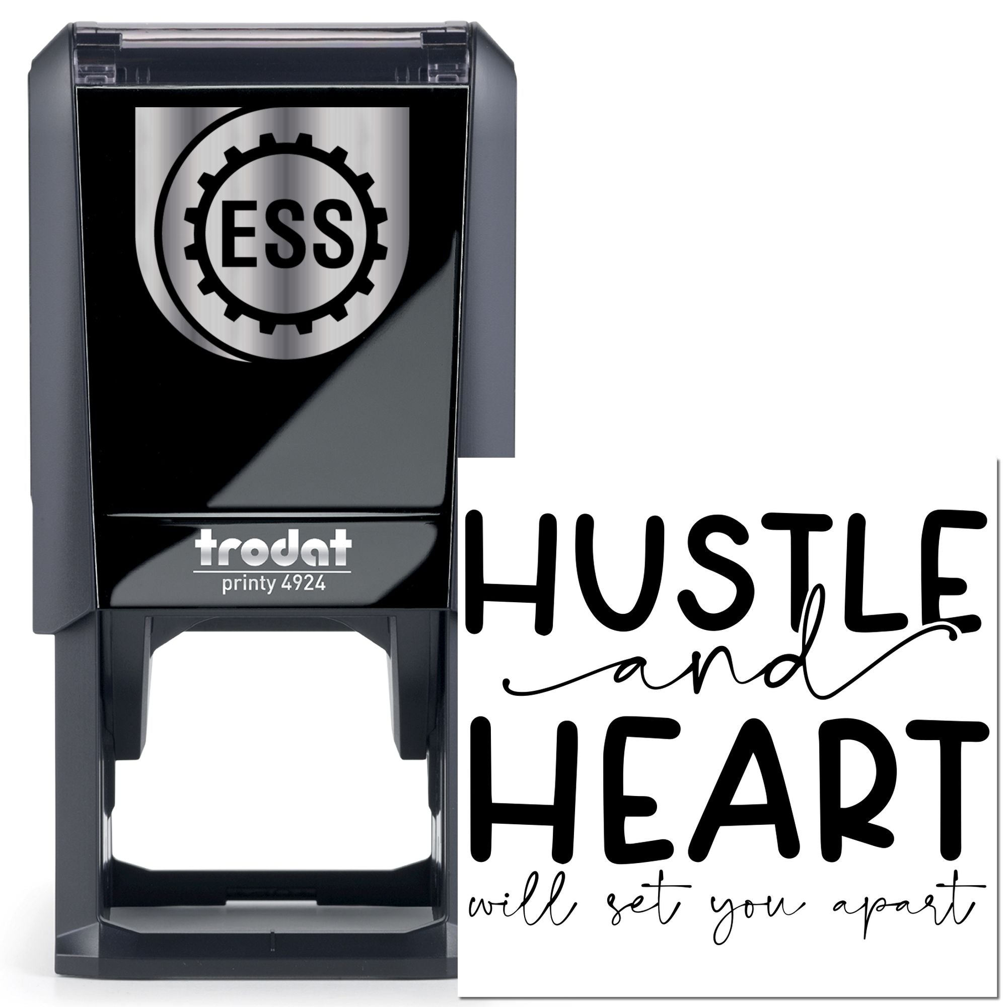 Self-Inking Hustle Heart Greeting Card Stamp