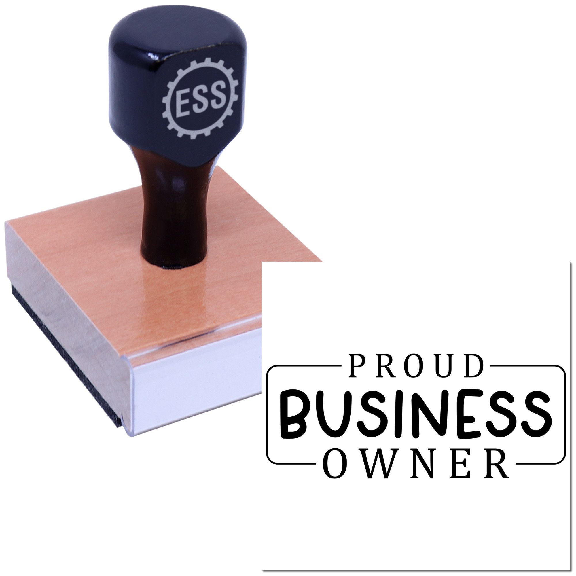 Entrepreneurial Spirit Emblem Party Favor Rubber Stamp
