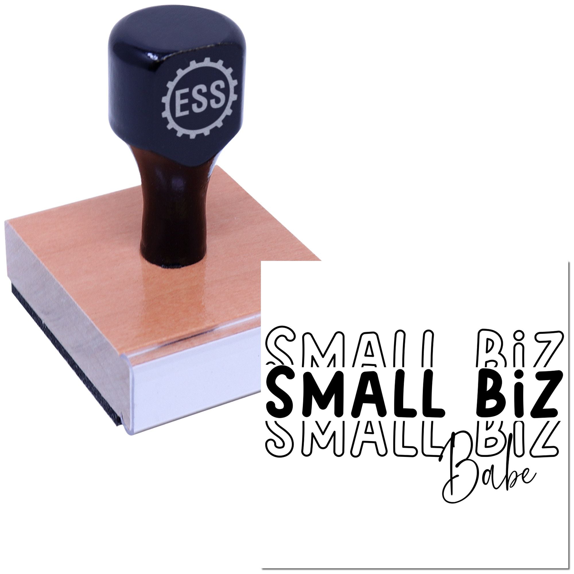 Bold Layered Logo Scrapbook Rubber Stamp