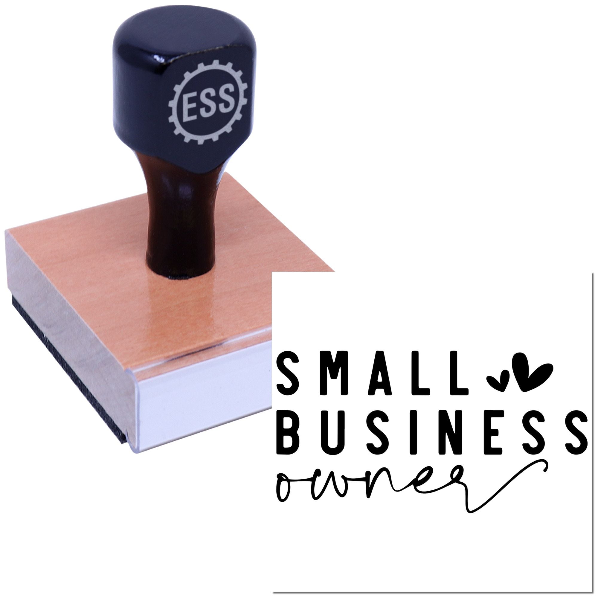 Heartfelt Hustle Journey Scrapbooking Rubber Stamp