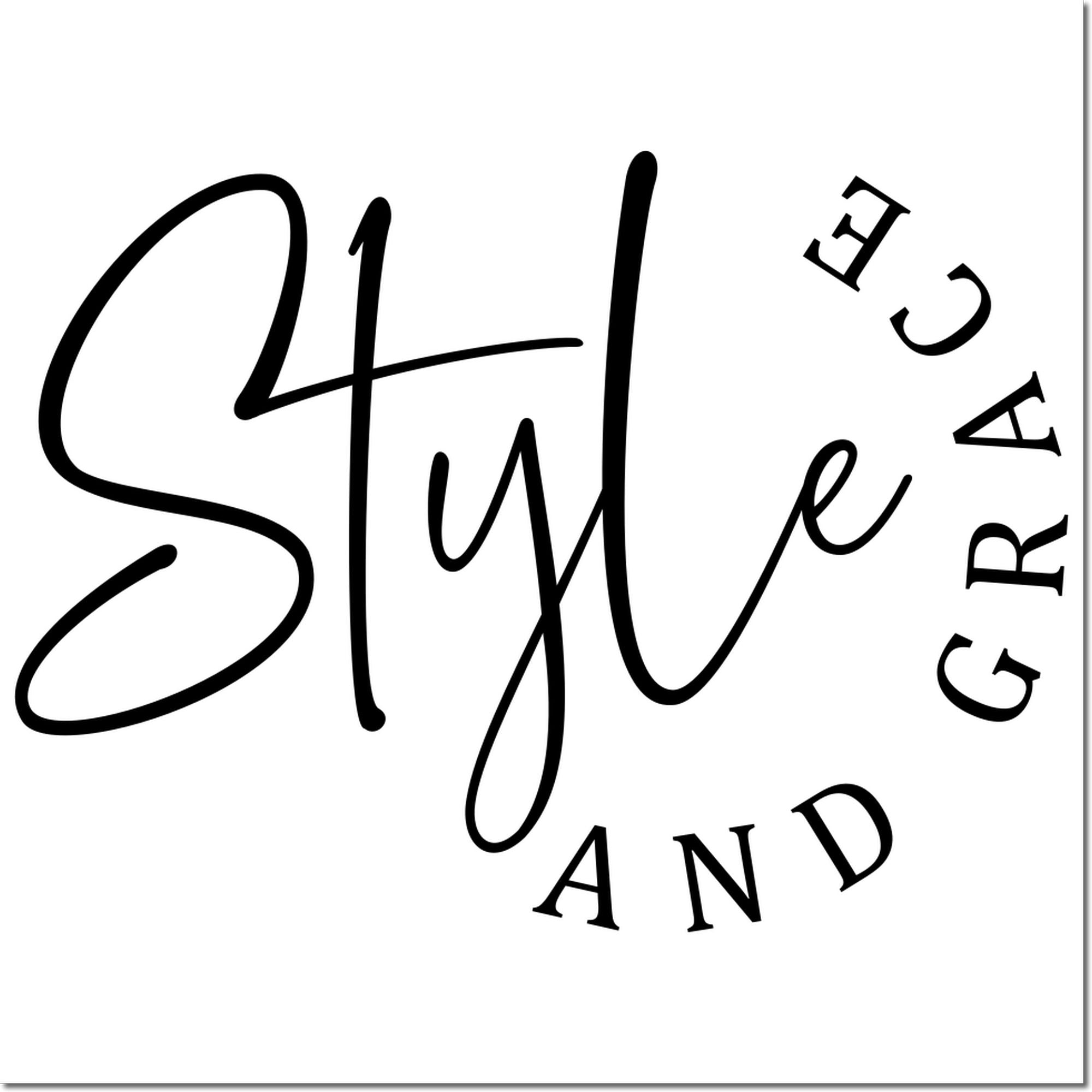 Chic Poise Fusion Card Rubber Stamp